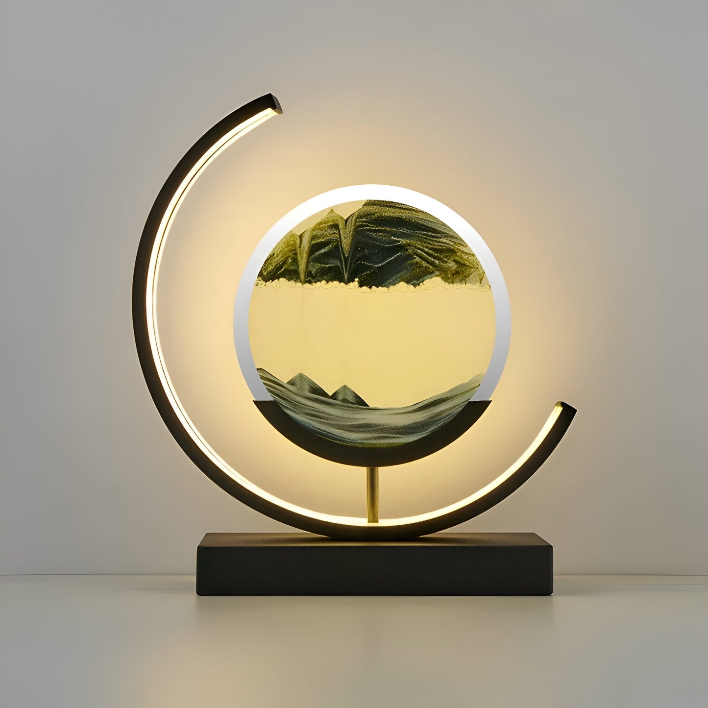 Table Lamp LED Light with Remote Control Moving Sand Art Picture