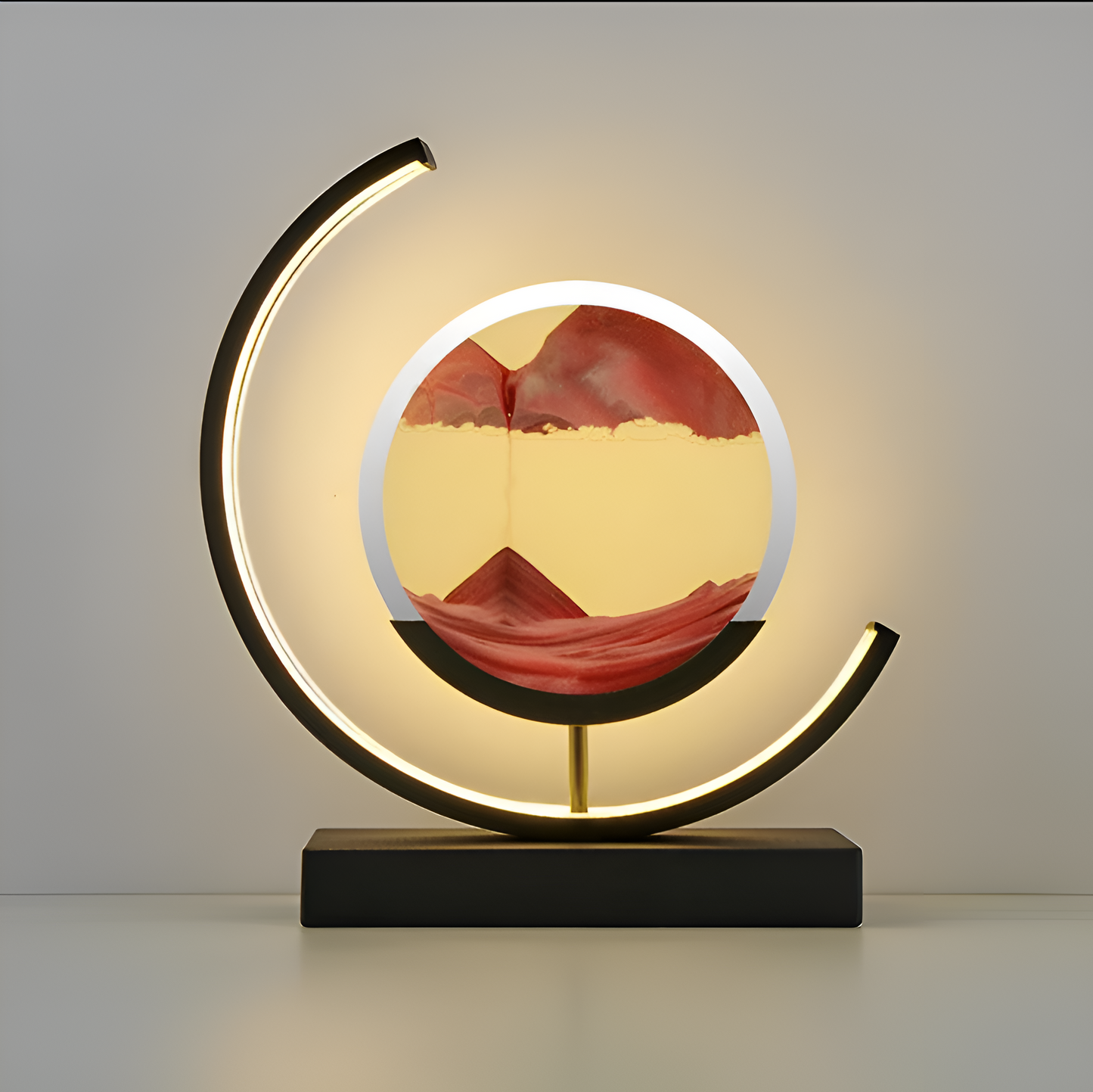 Table Lamp LED Light with Remote Control Moving Sand Art Picture
