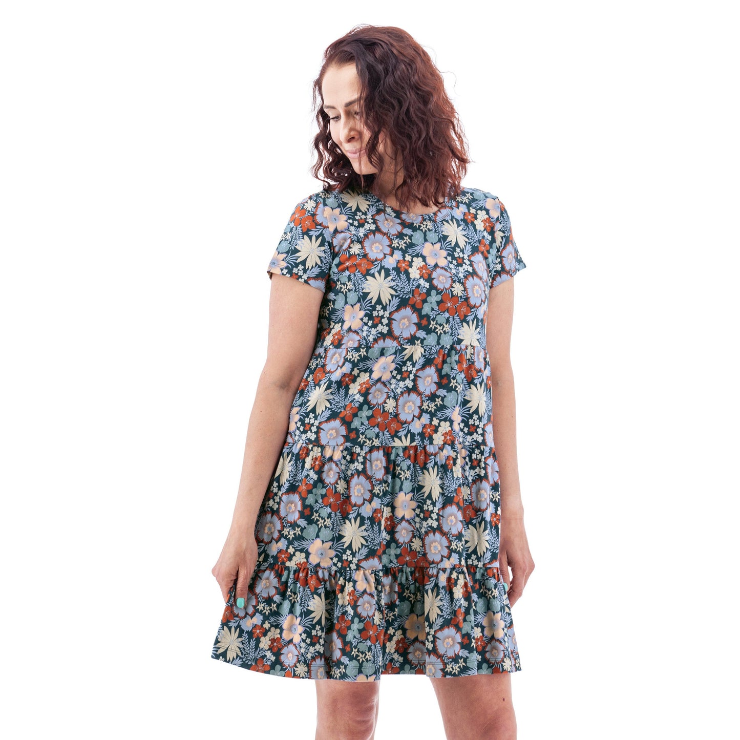 Sandra Organic Tiered Print Dress - P87695QU