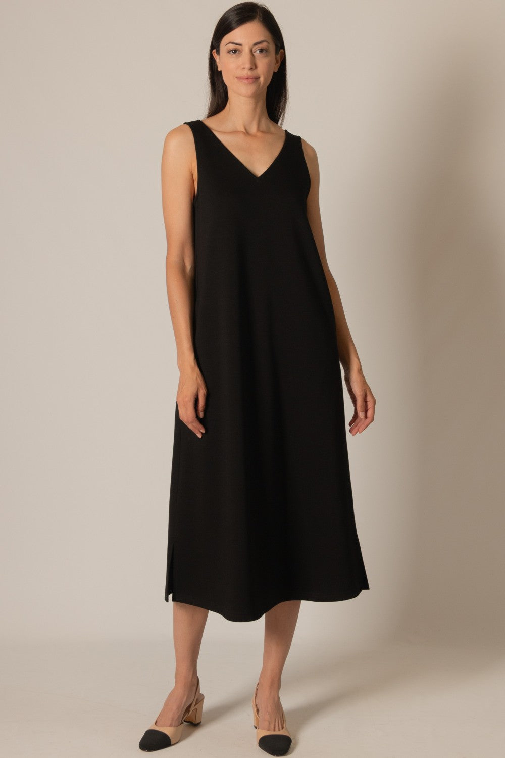 Paula Modal V-Neck Sleeveless Midi Dress