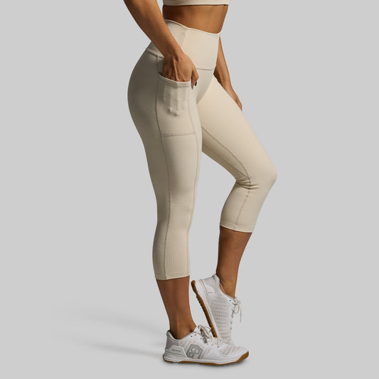 All or Nothing Capri w/ Pockets (Oatmeal)