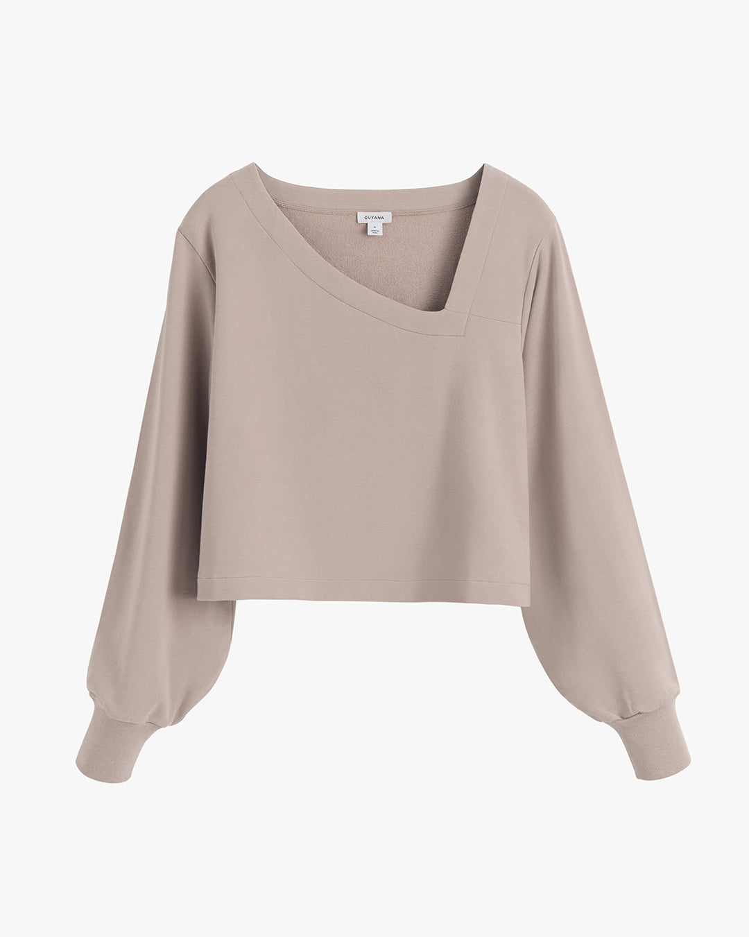 French Terry Asymmetrical Neckline Top