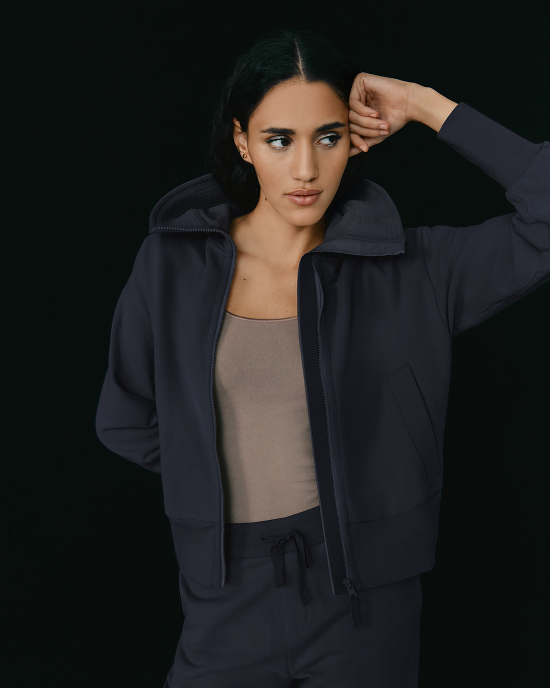 Fleece Funnel Neck Hoodie