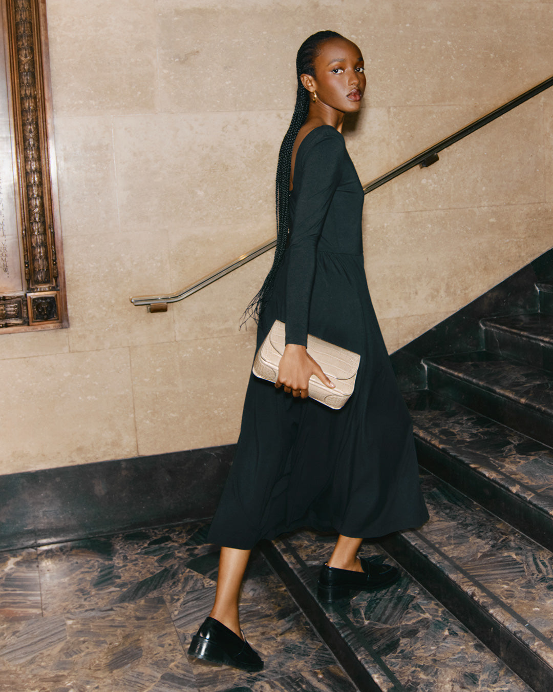 Long Sleeve Scoop Neck Dress