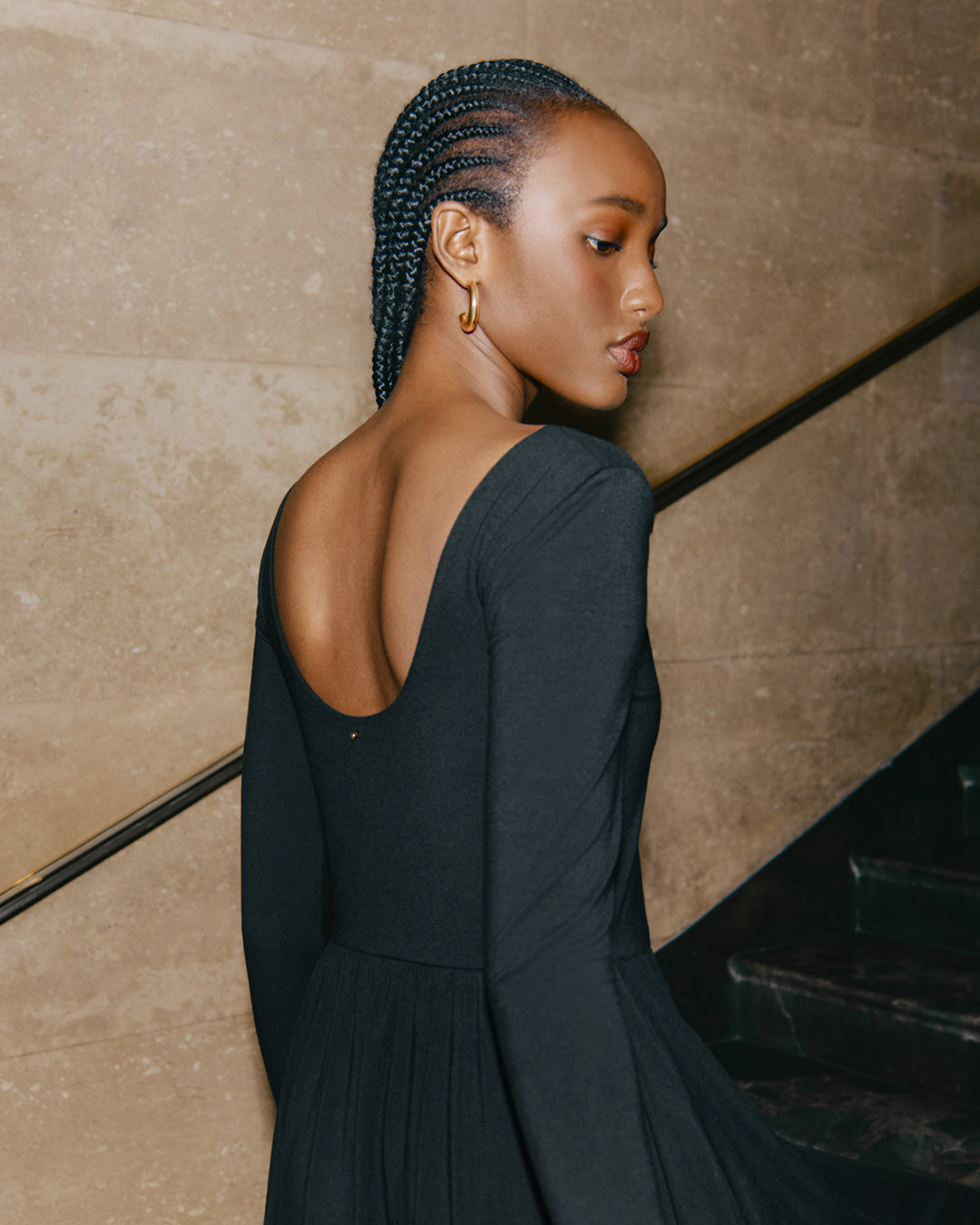 Long Sleeve Scoop Neck Dress