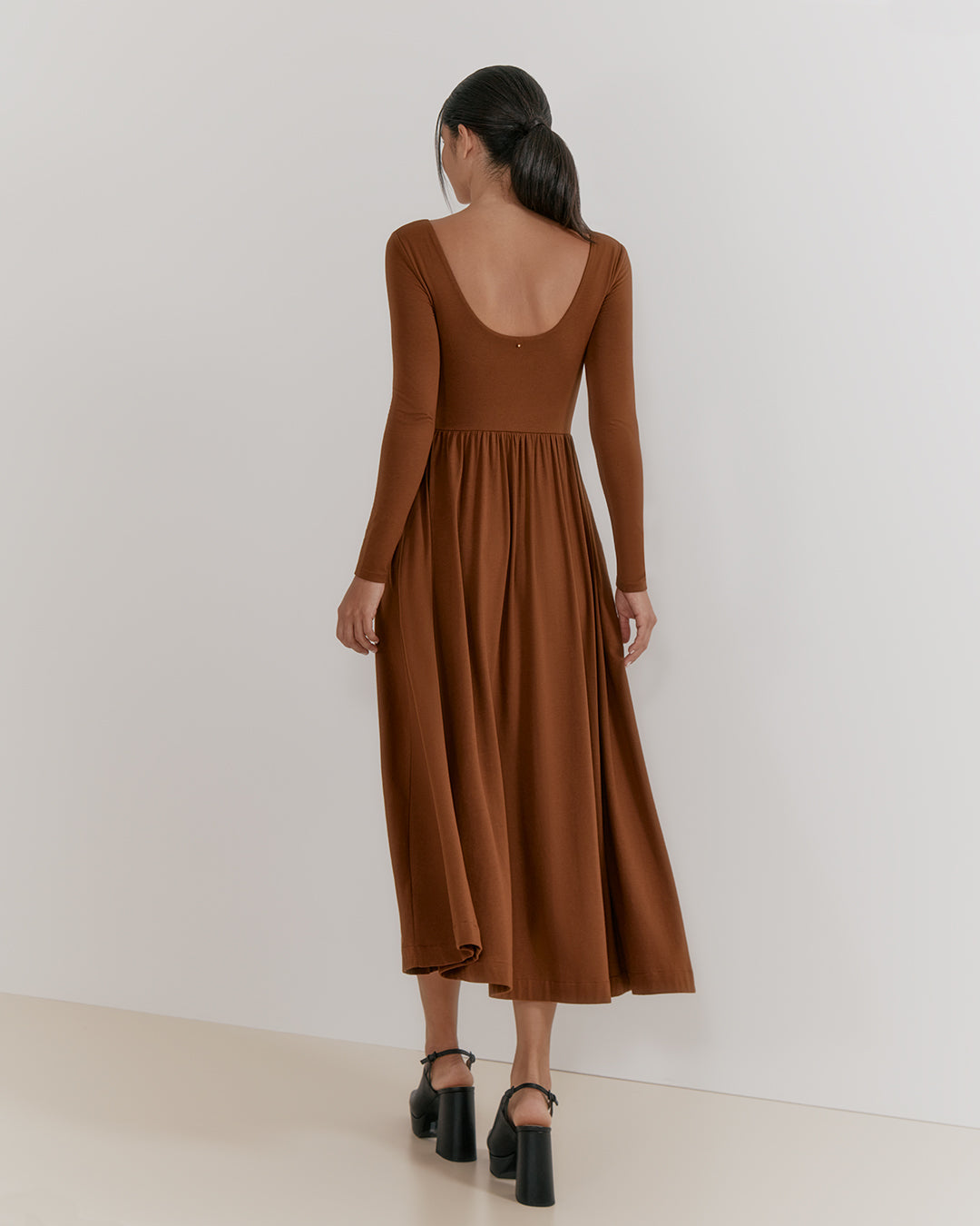 Long Sleeve Scoop Neck Dress