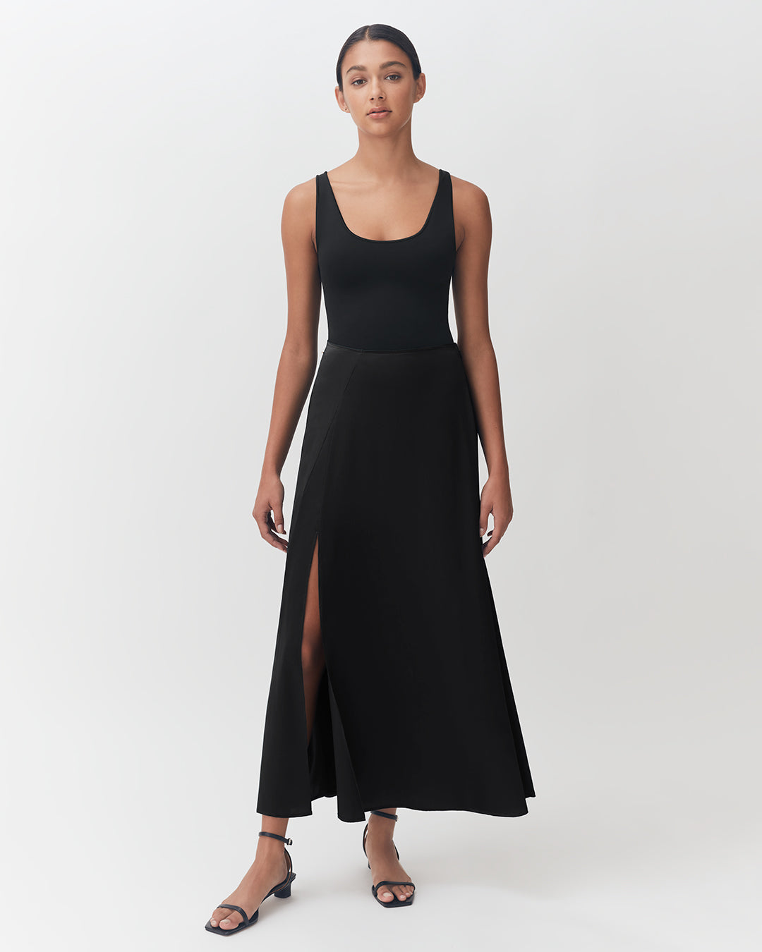 Washable Charmeuse Maxi Skirt