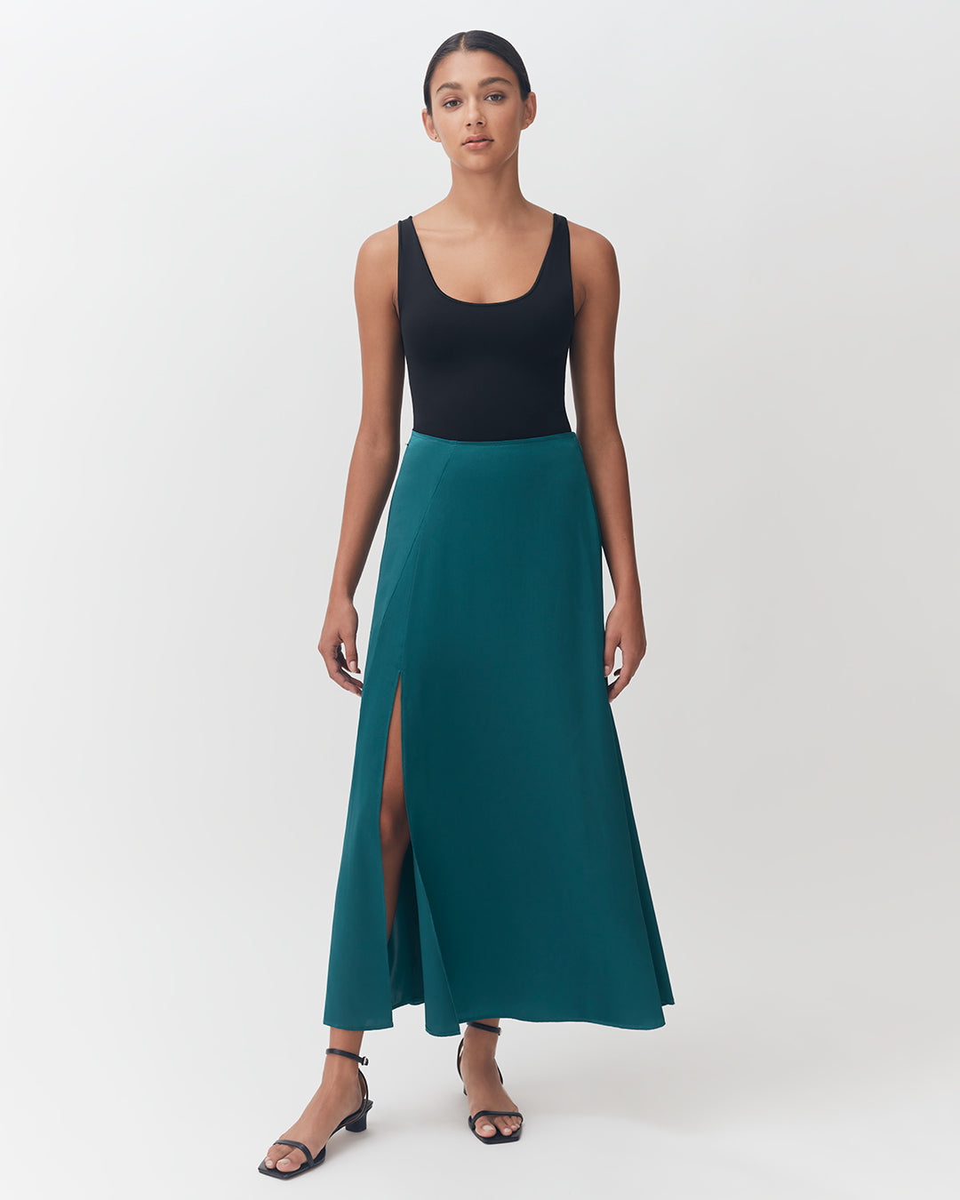Washable Charmeuse Maxi Skirt