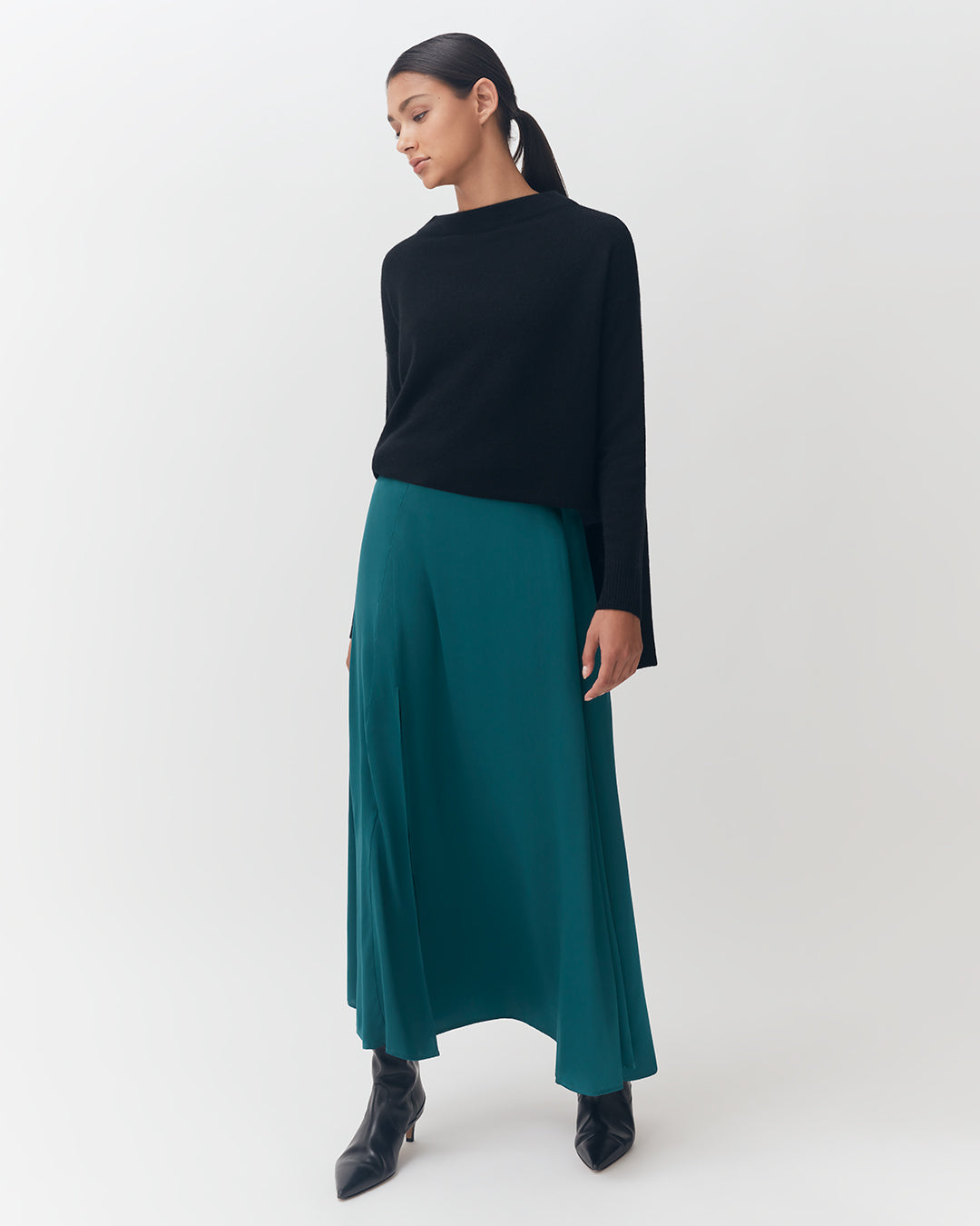 Washable Charmeuse Maxi Skirt