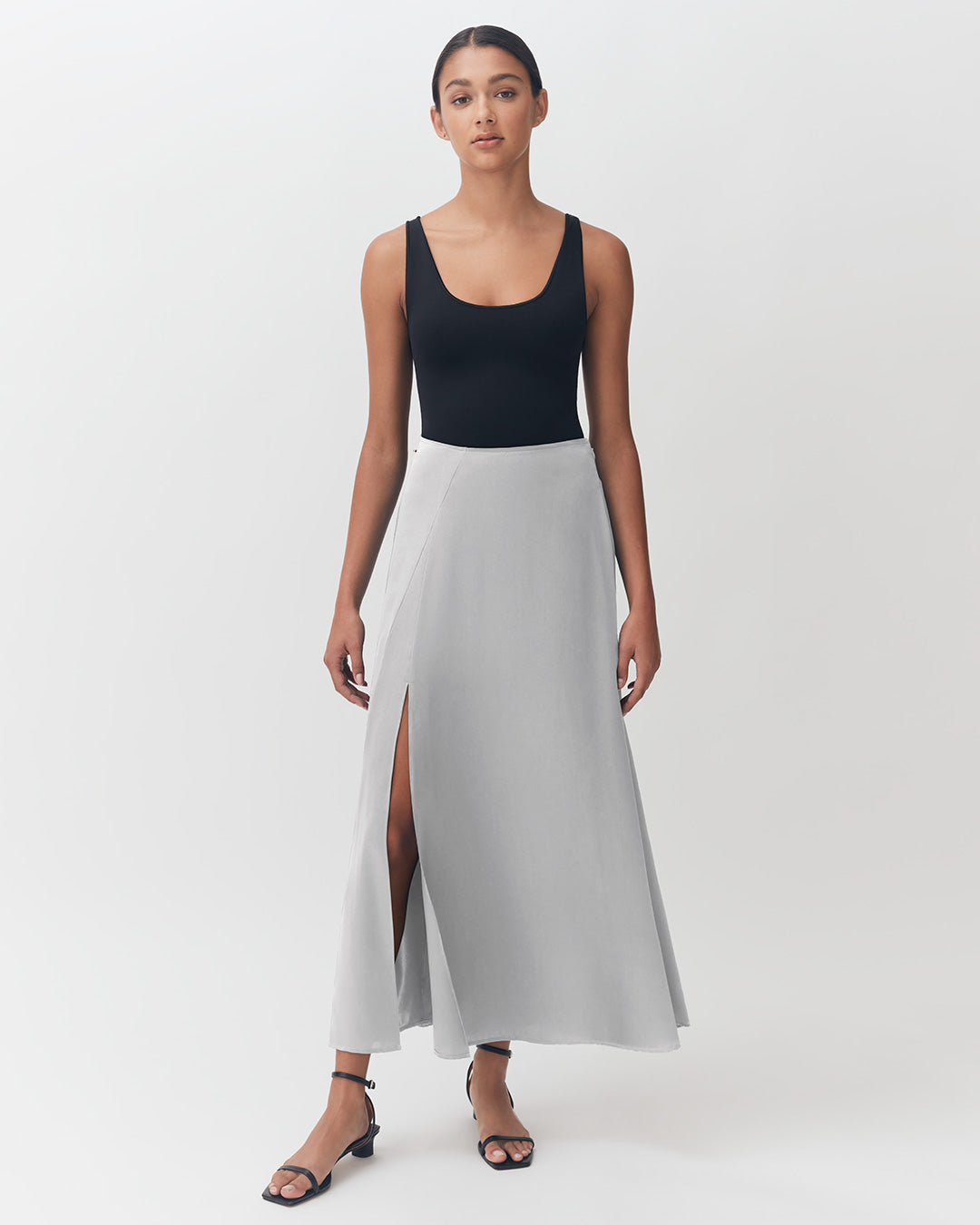 Washable Charmeuse Maxi Skirt