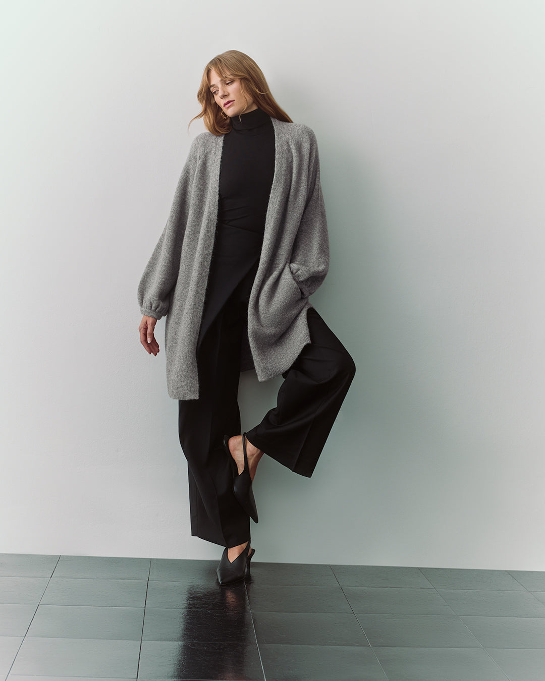 Alpaca Wool Long Cardigan