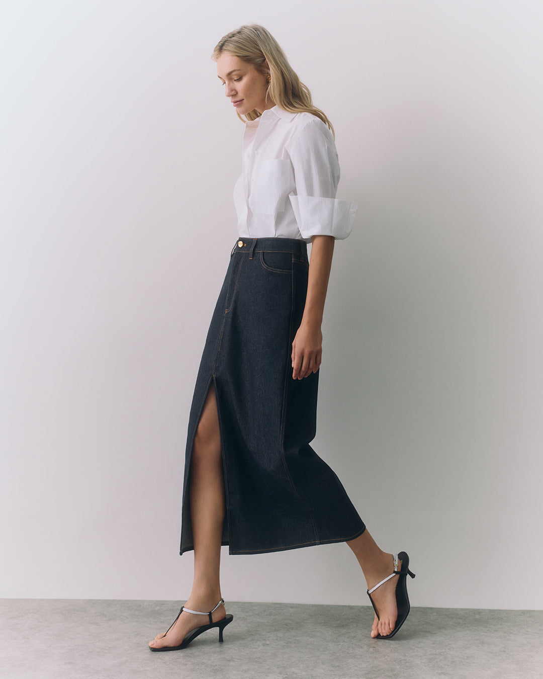 Front Slit Maxi Skirt