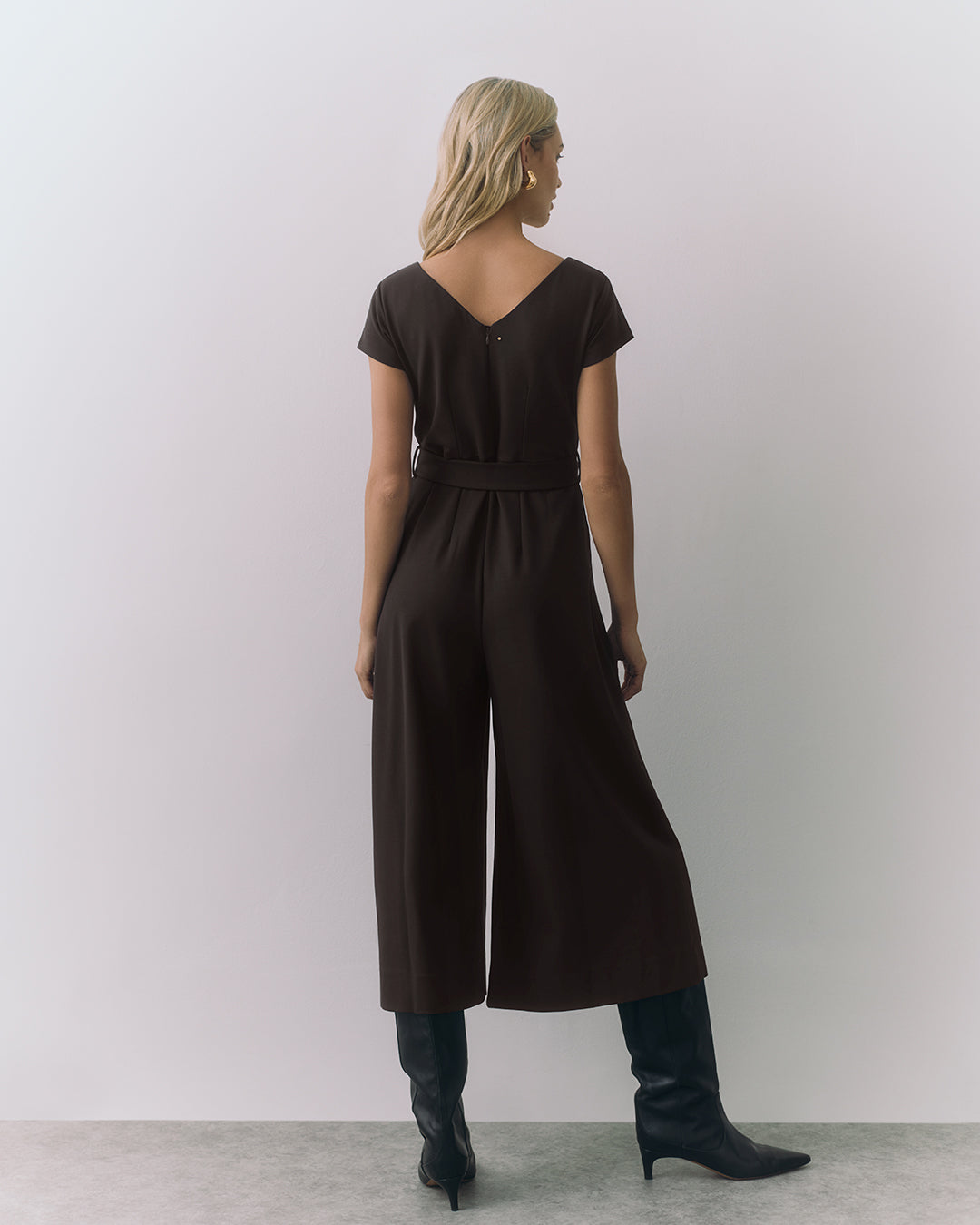 Ponte Pleated Jumpsuit
