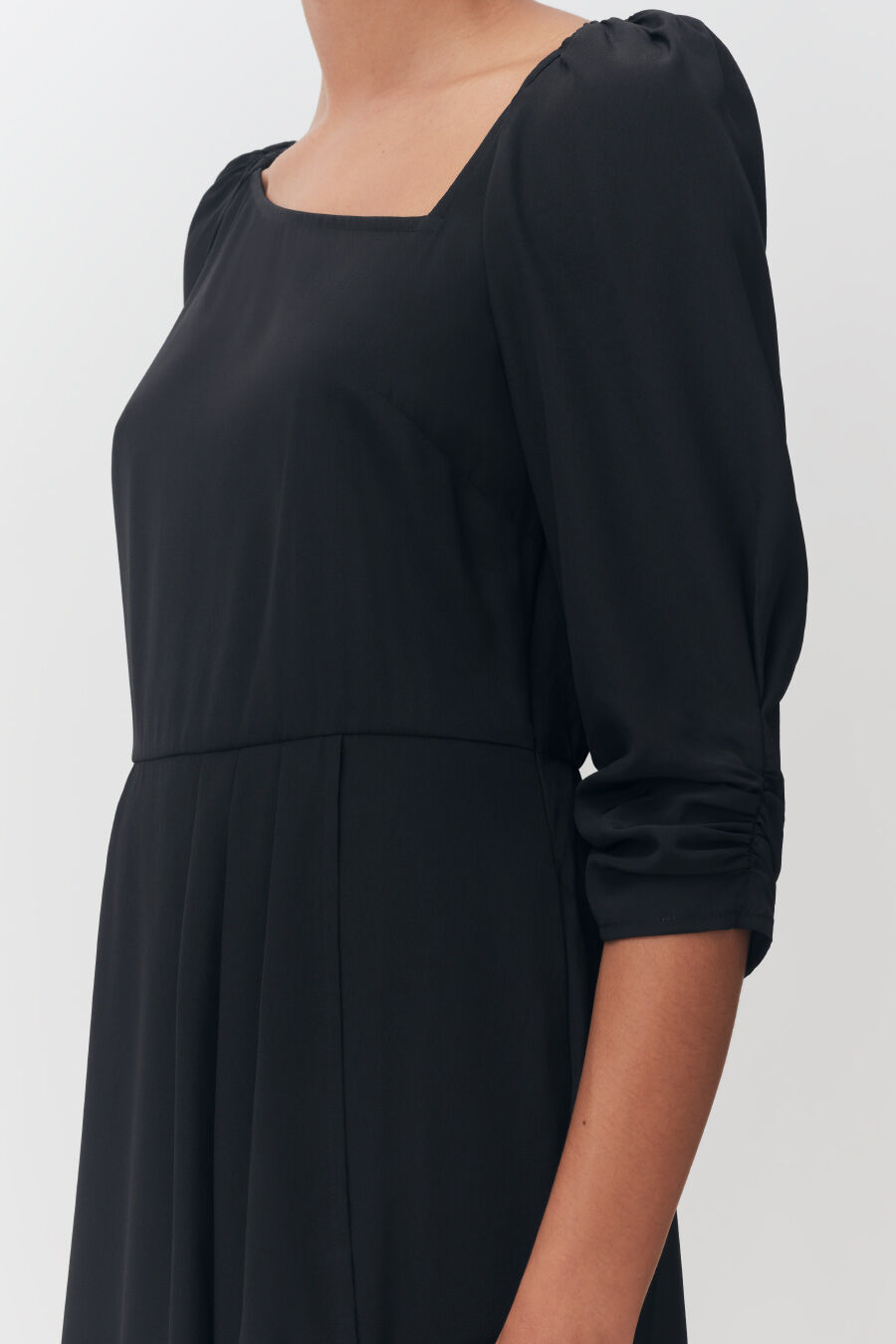 Silk Drape Front Dress