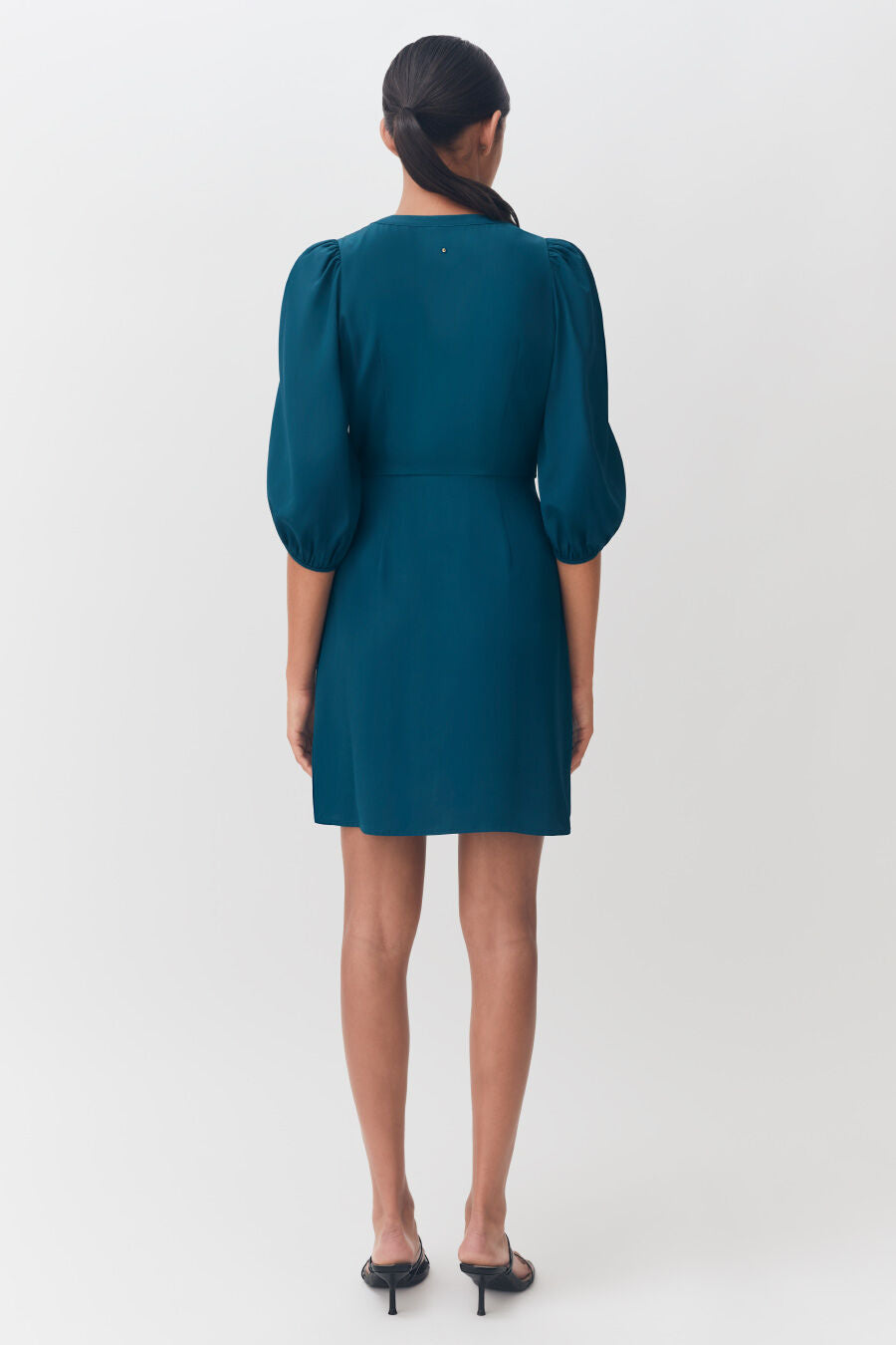 Silk Wrap Mini Dress