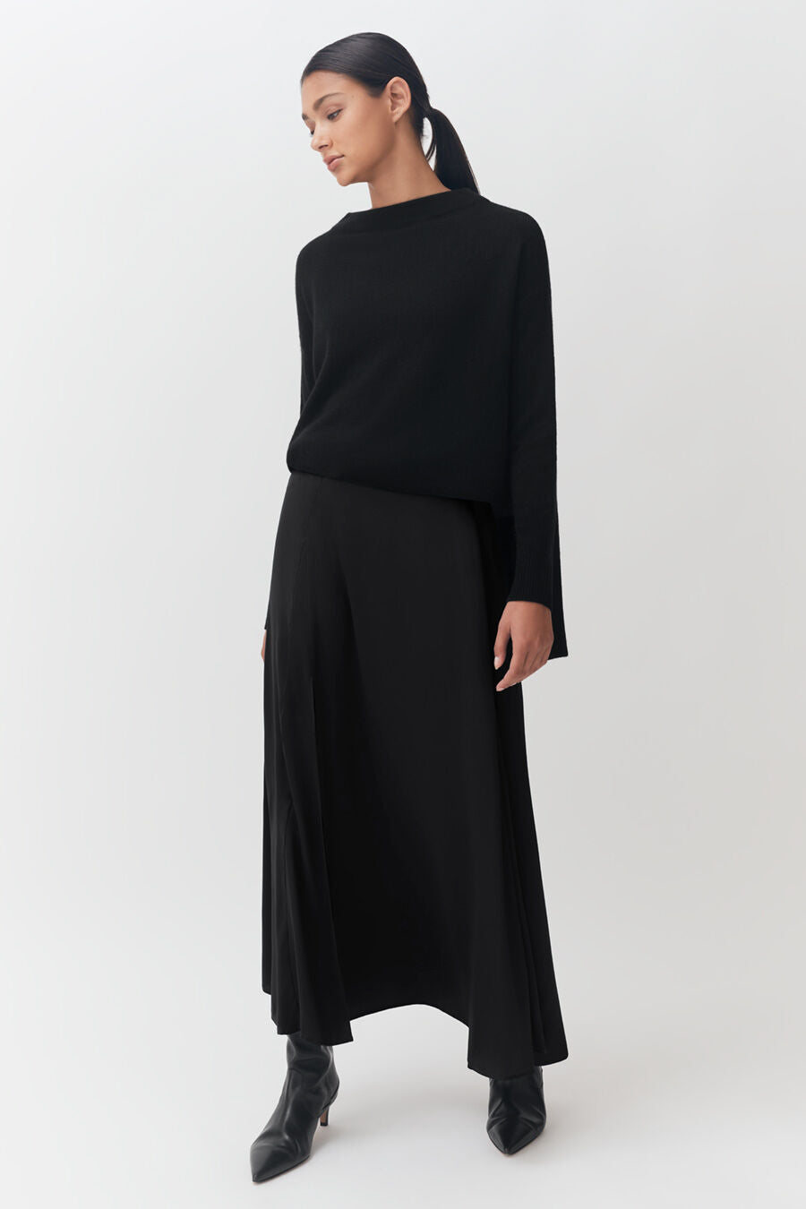 Washable Charmeuse Maxi Skirt