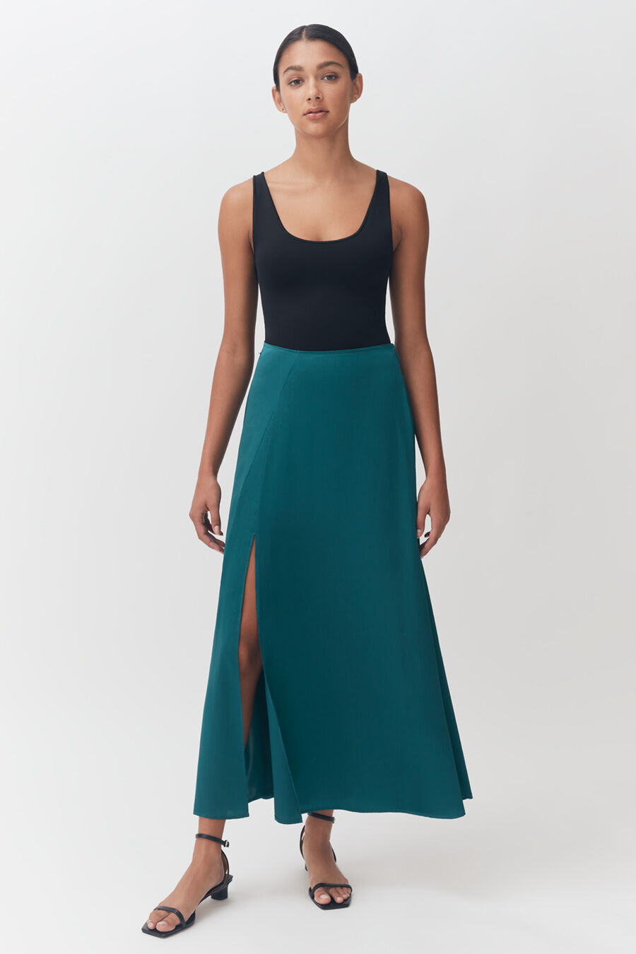 Washable Charmeuse Maxi Skirt