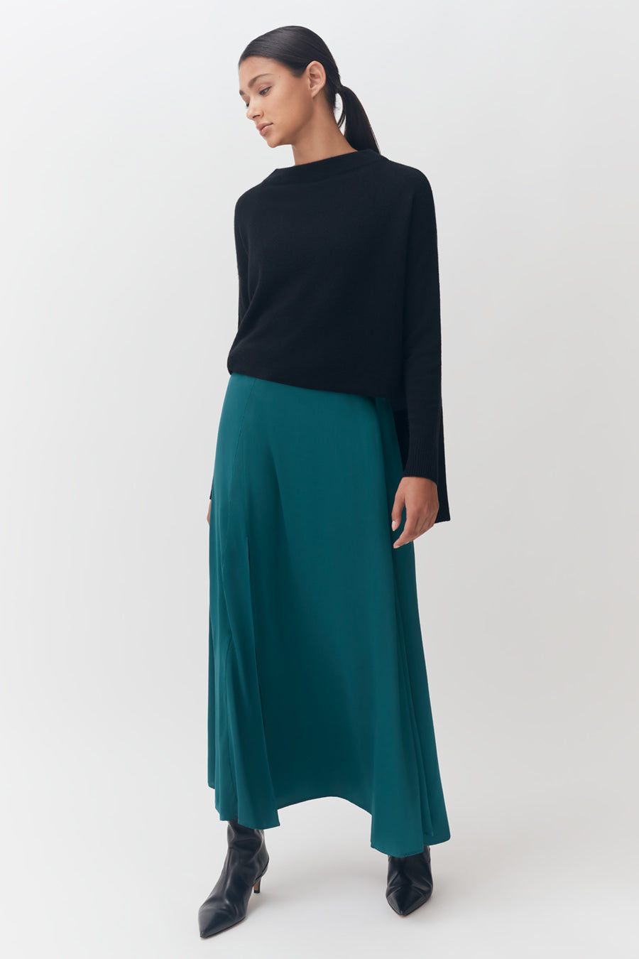 Washable Charmeuse Maxi Skirt