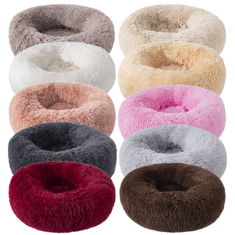 Plush Round Pet Bed