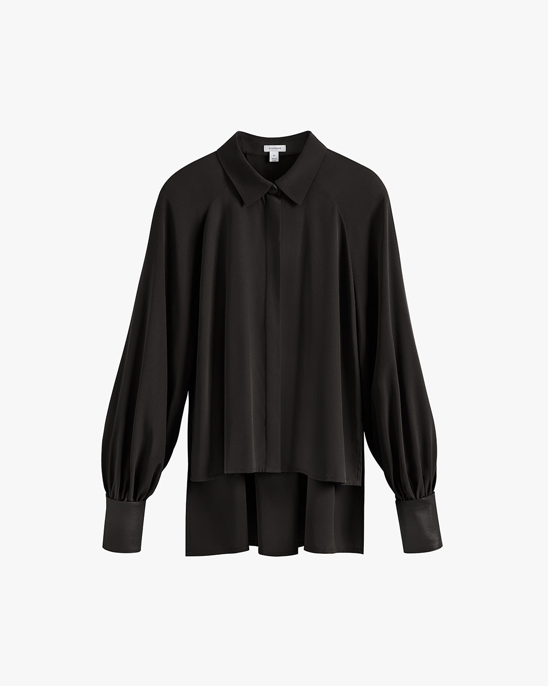 Silk Leather Cuff Shirt