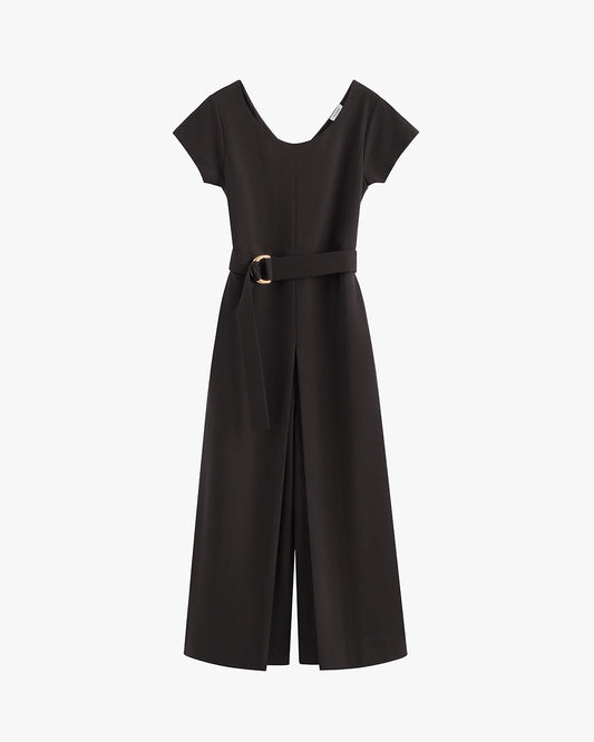 Ponte Pleated Jumpsuit
