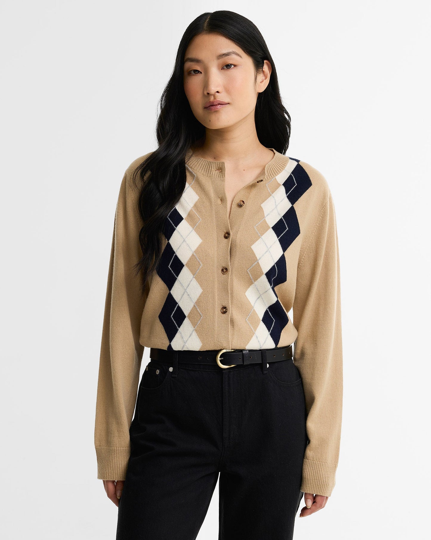 Warm Trench Mariana Knitted Diamond Cardigan