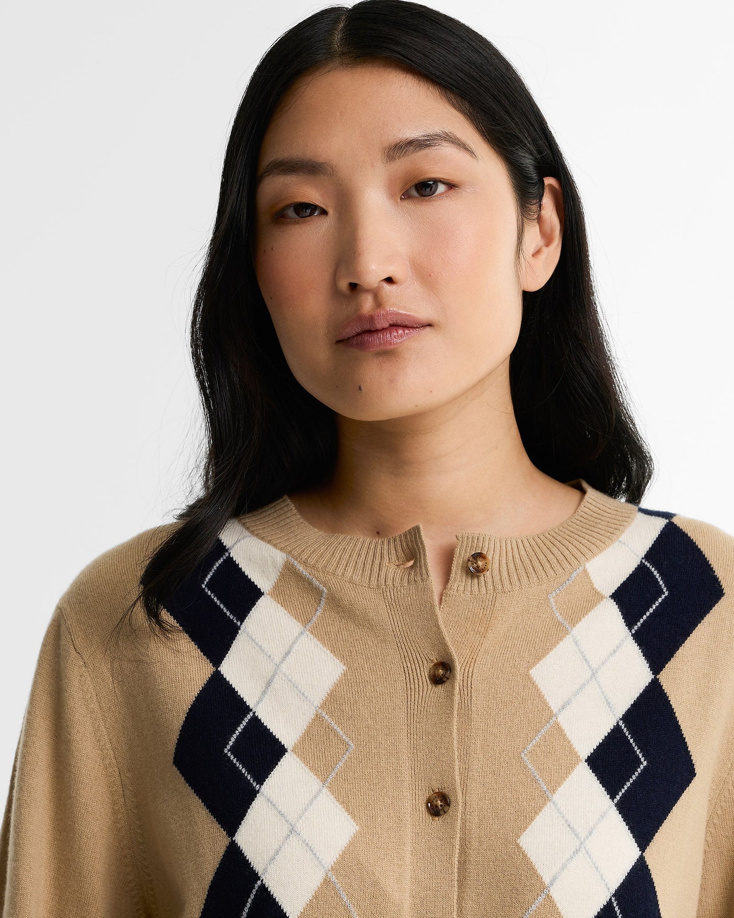 Warm Trench Mariana Knitted Diamond Cardigan