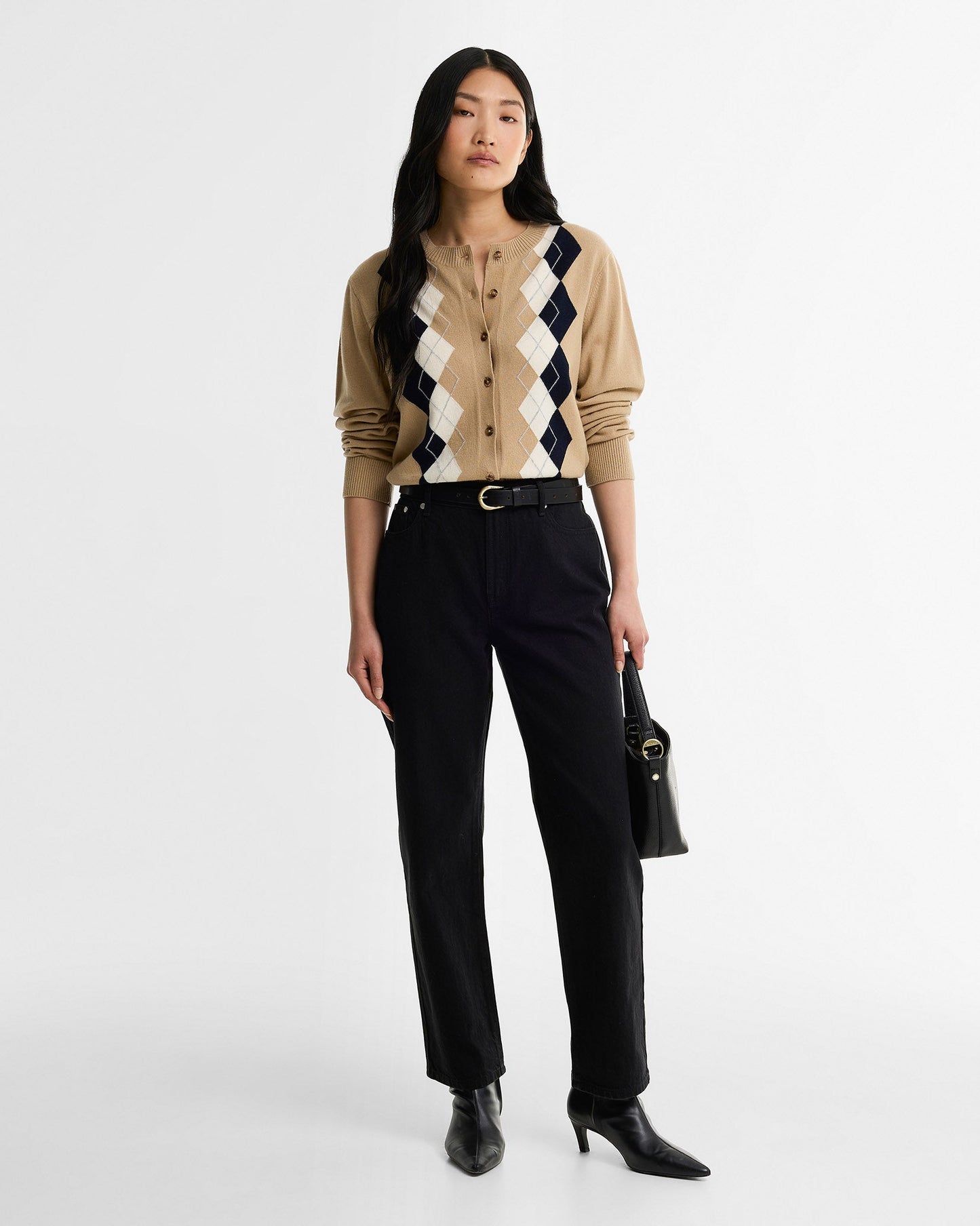 Warm Trench Mariana Knitted Diamond Cardigan