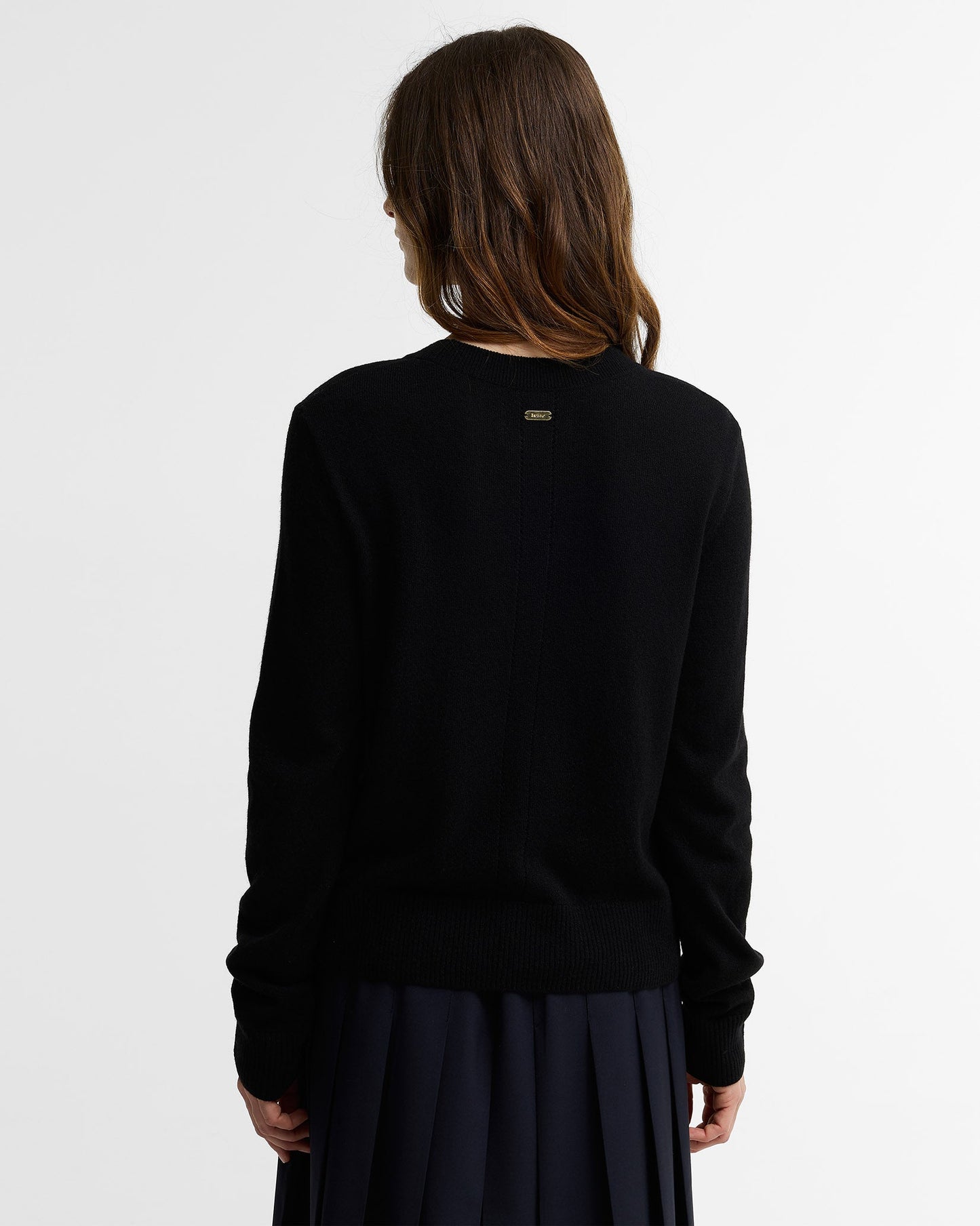 Black Penny Crew Neck Knit Jumper