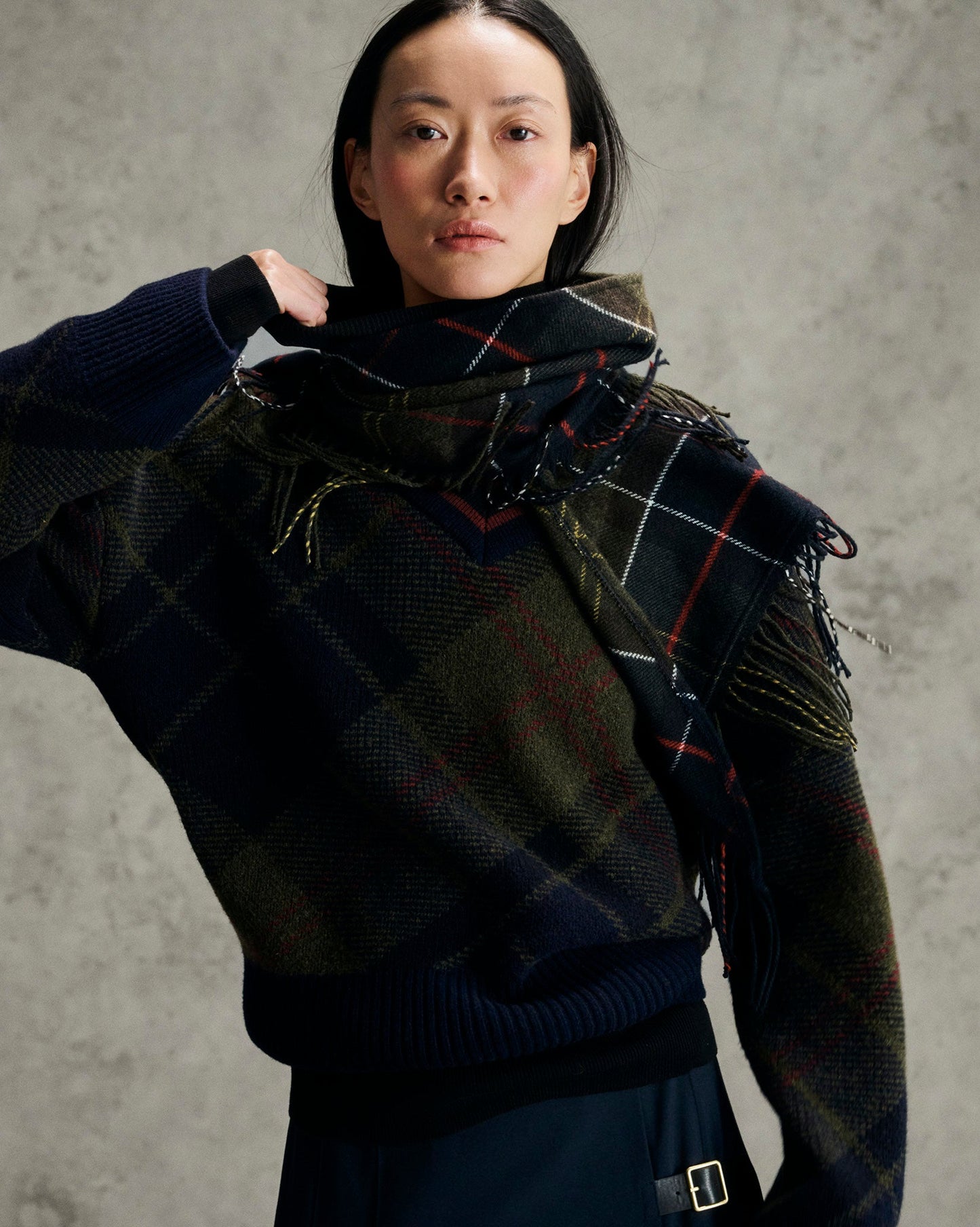 Shadow Classic Tartan Shae Knitted Jumper
