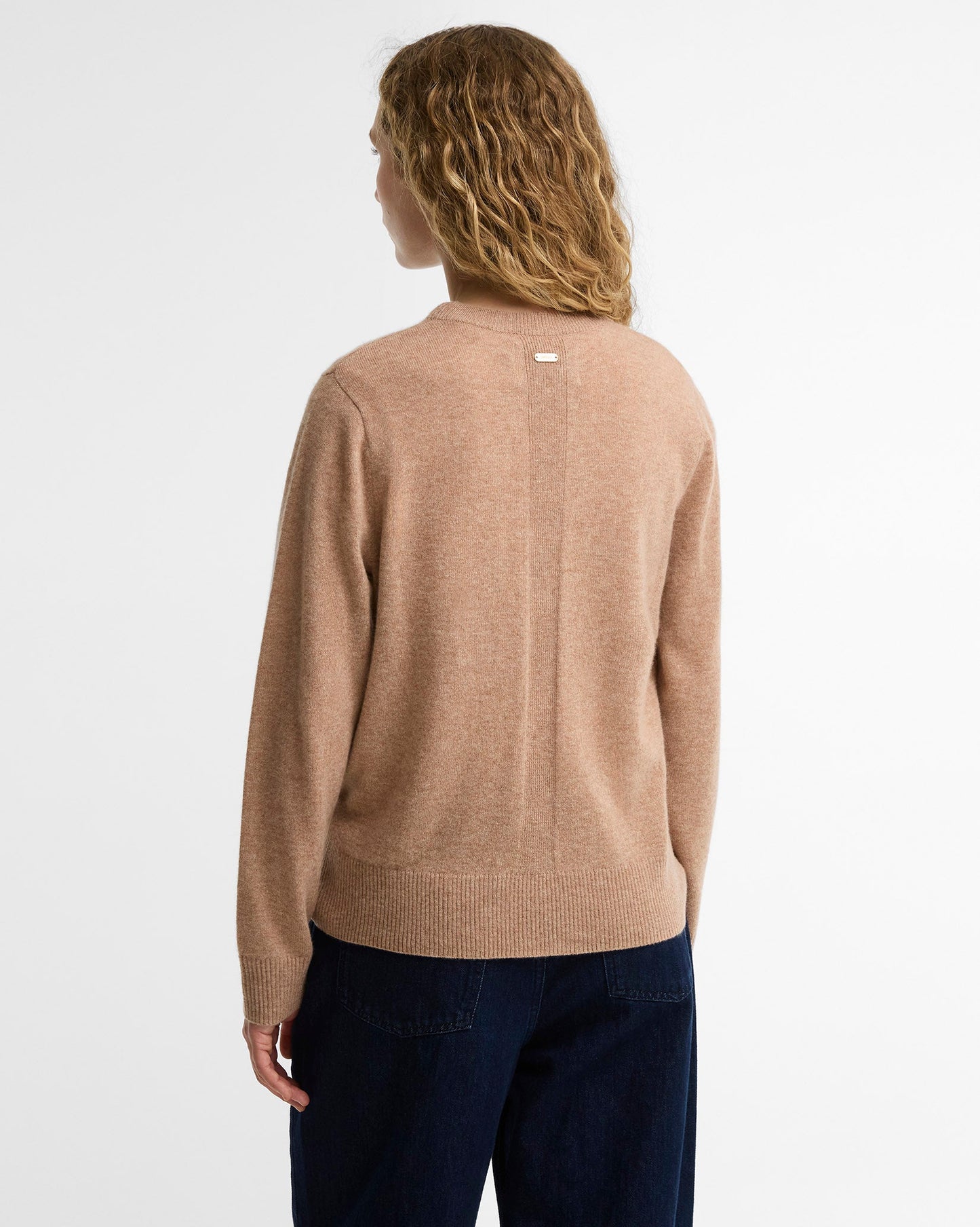 Camel Penwood Cashmere Knitted Jumper