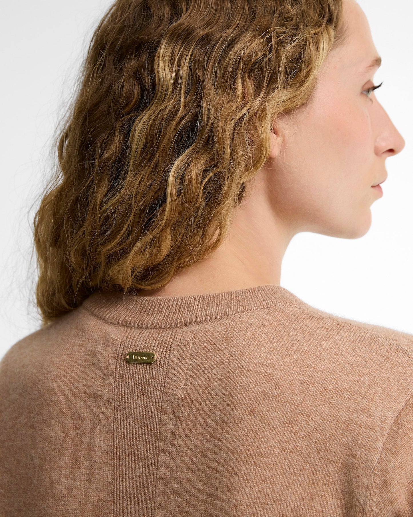 Camel Penwood Cashmere Knitted Jumper