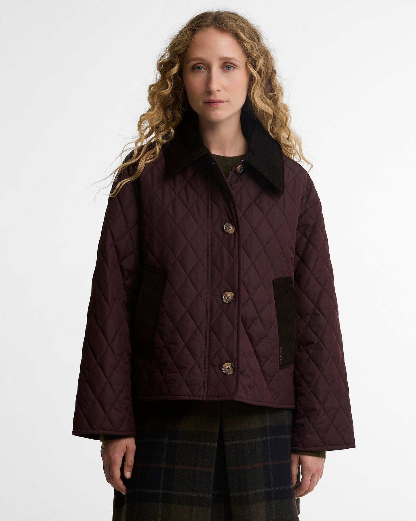 Fig Shadow Moira Quilted Jacket