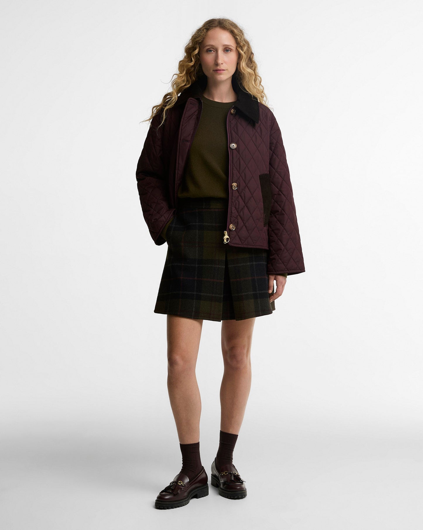 Fig Shadow Moira Quilted Jacket