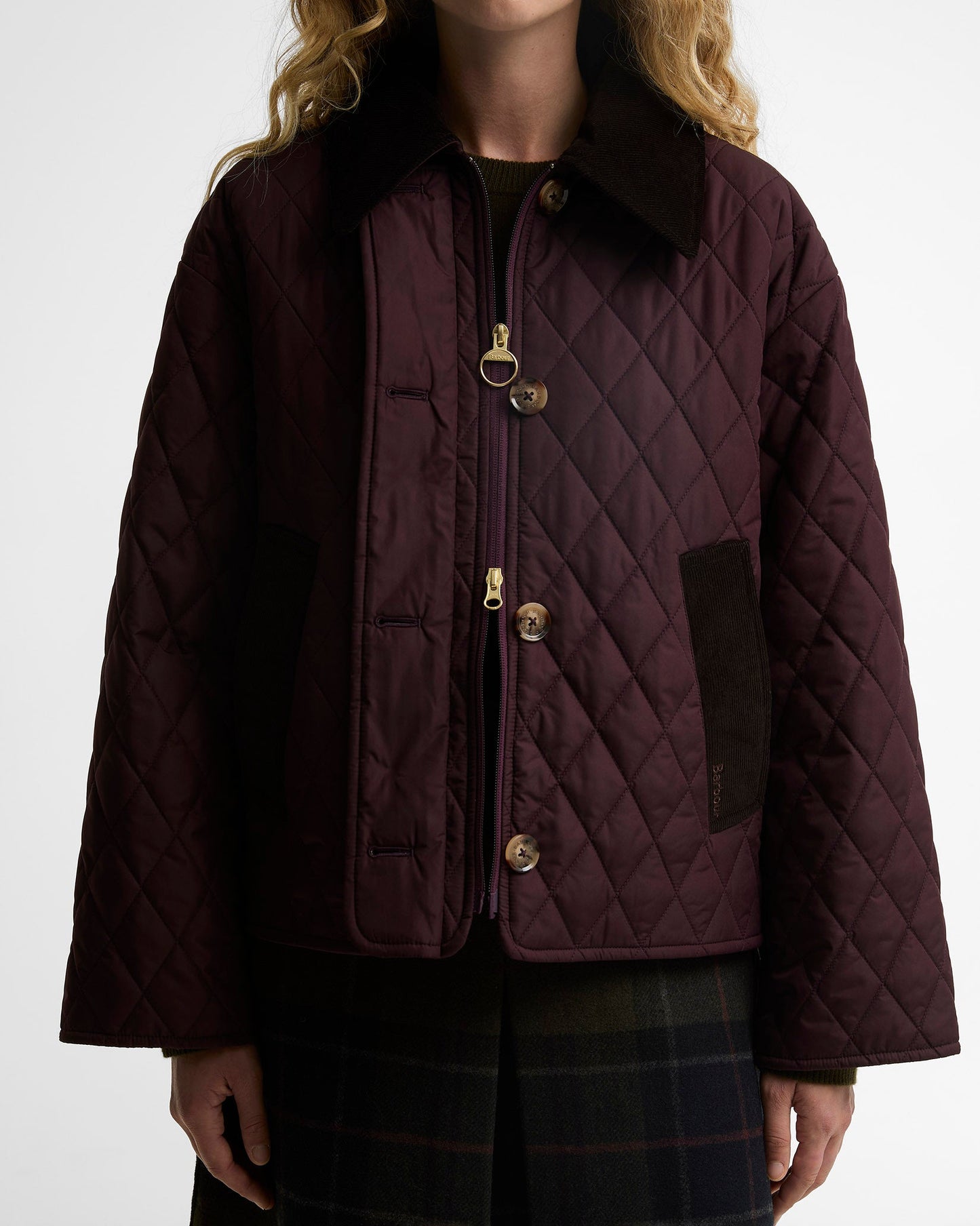 Fig Shadow Moira Quilted Jacket