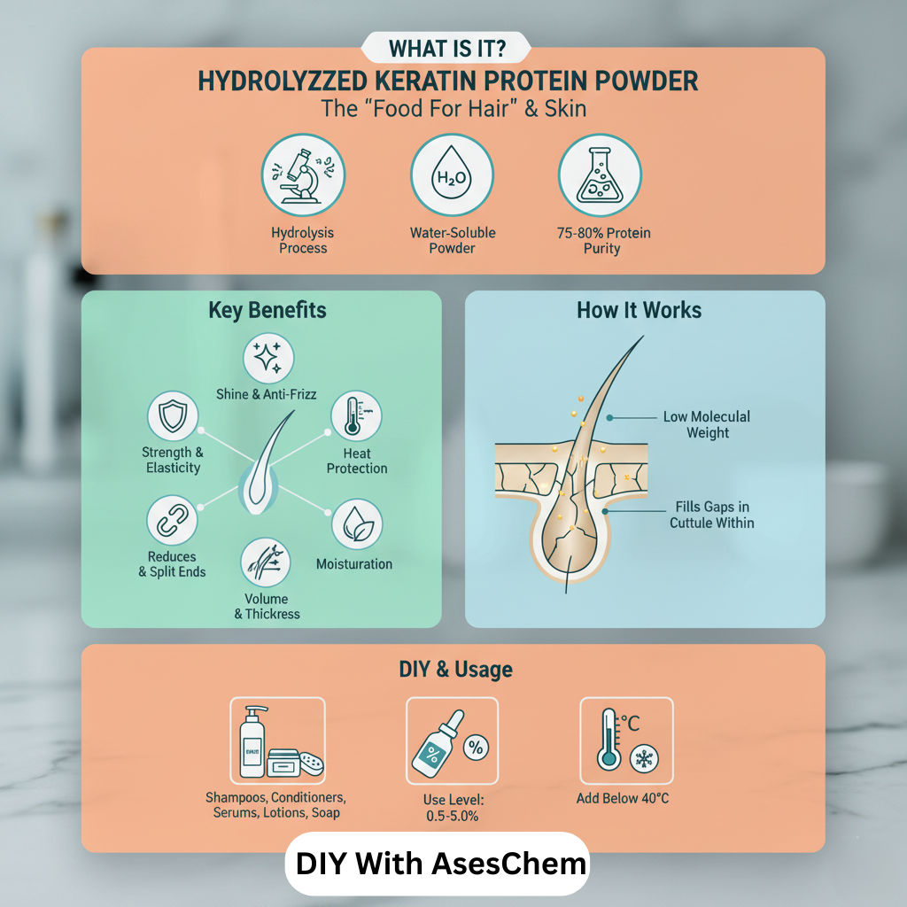 Hydrolysed Keratin Protein Powder (Protein 75-80%)