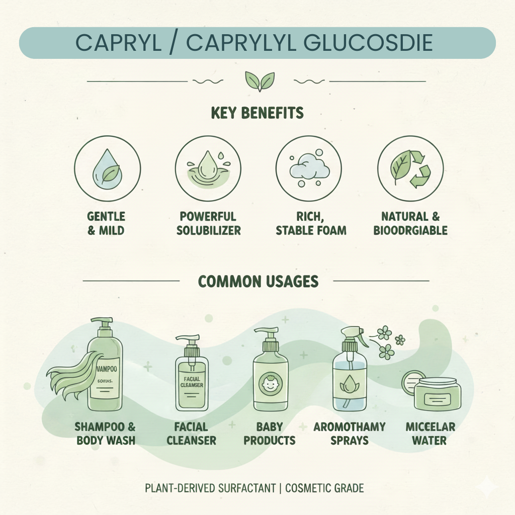 Capryl Caprylyl Glucoside (Active Content 50%)