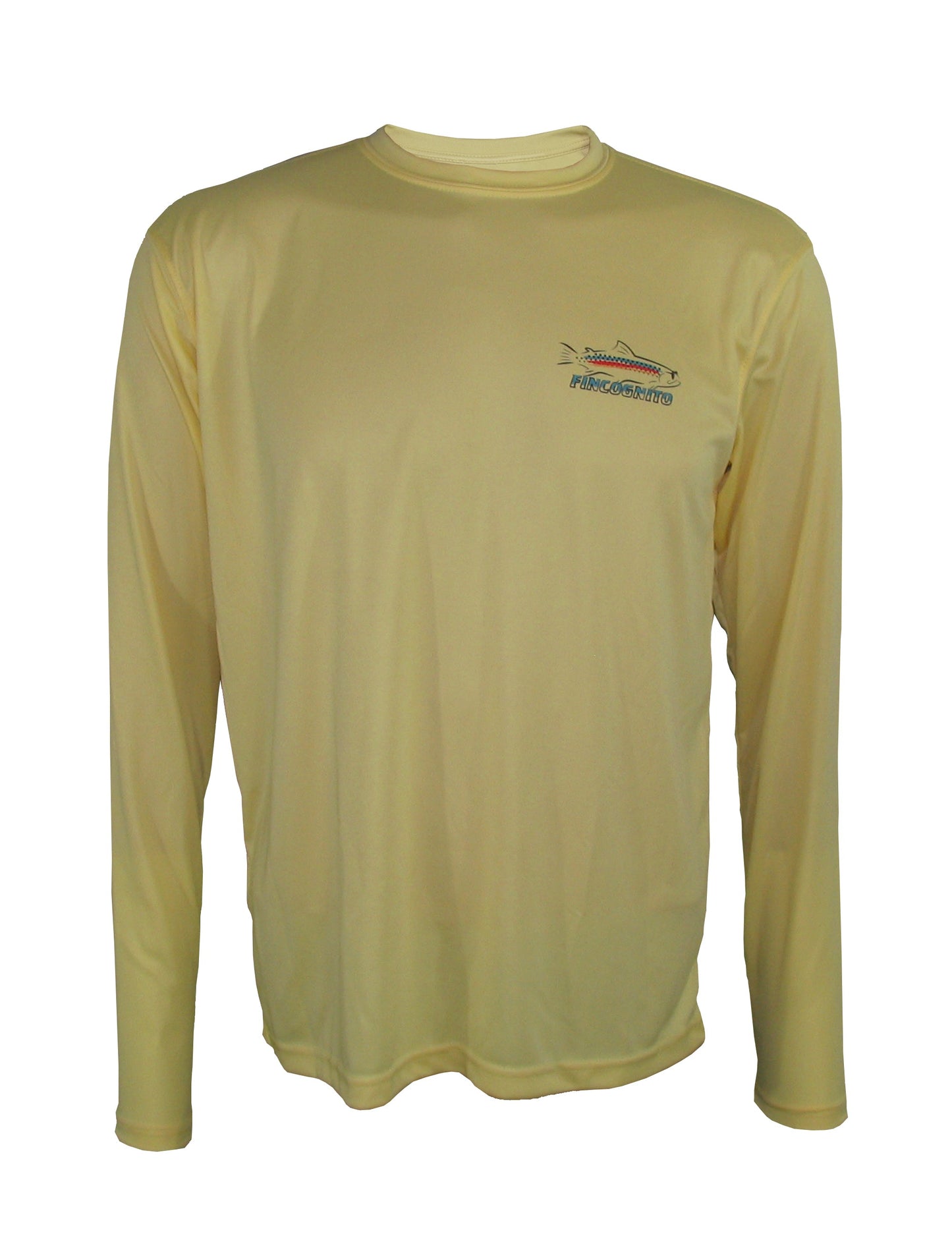 Men's Sun Protective Fishing Shirt Pale Yellow/Brown Trout