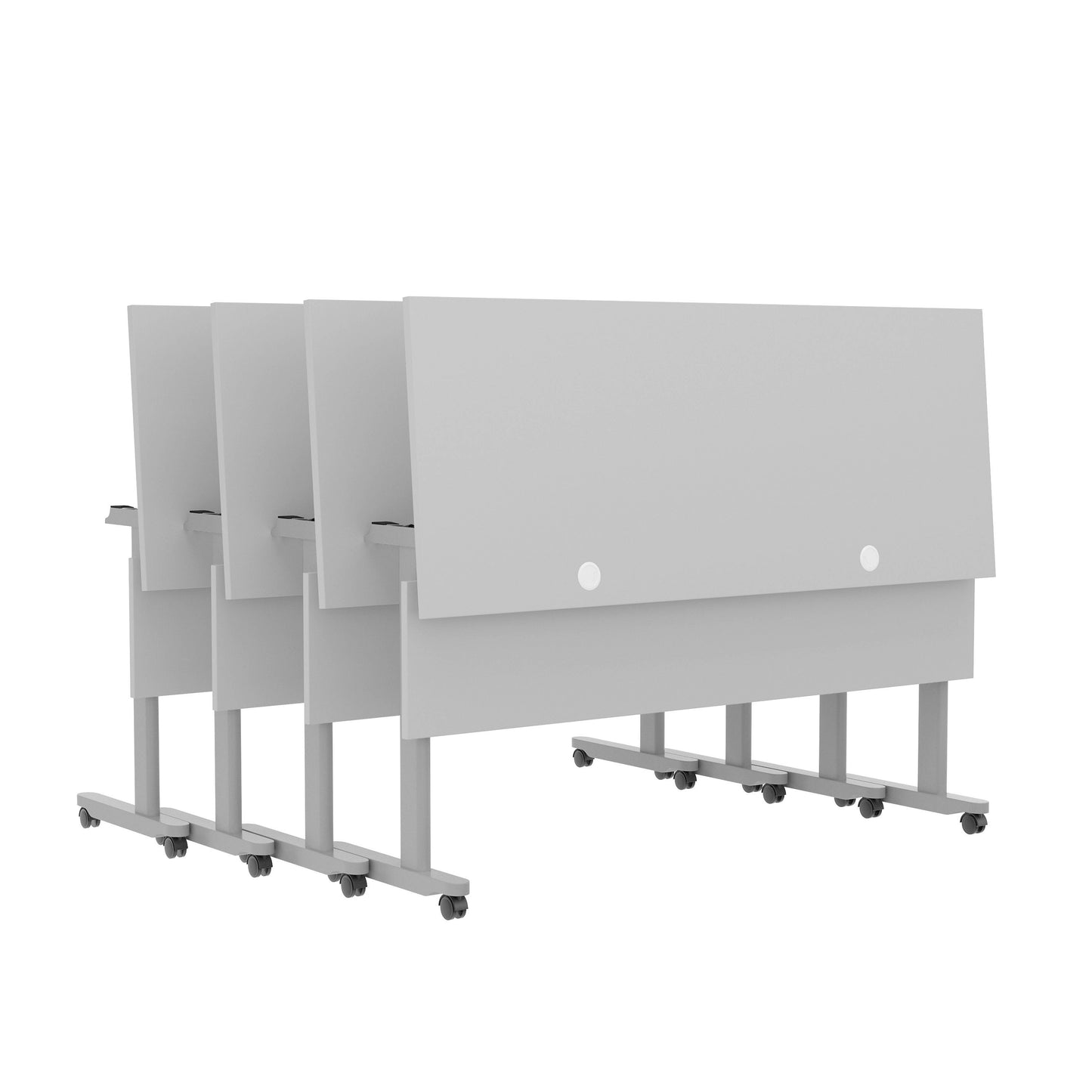 Palmer Commercial Grade Heavy-Duty Nesting Flip Training Table with T-Legs, Modesty Panel, Tabletop, and Frame
