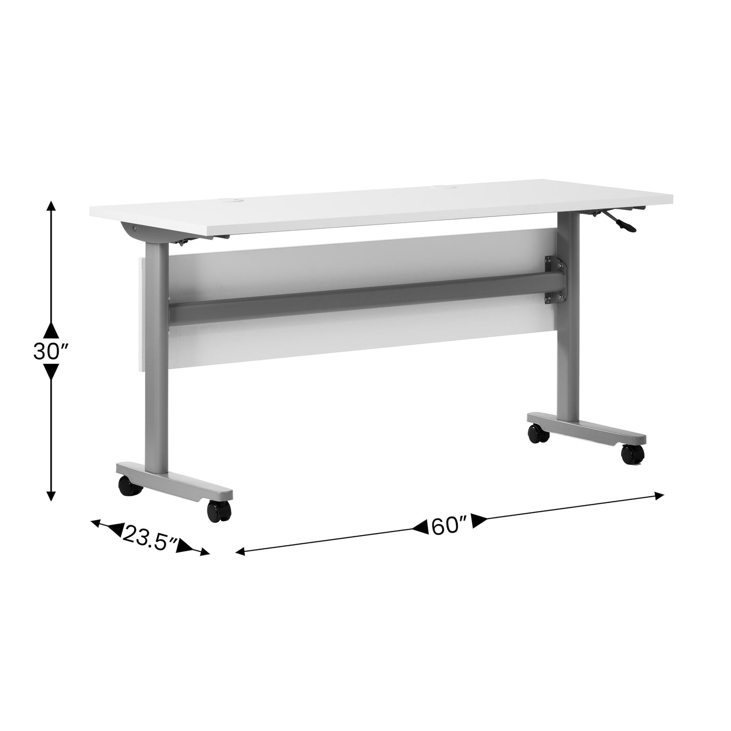 Palmer Commercial Grade Heavy-Duty Nesting Flip Training Table with T-Legs, Modesty Panel, Tabletop, and Frame
