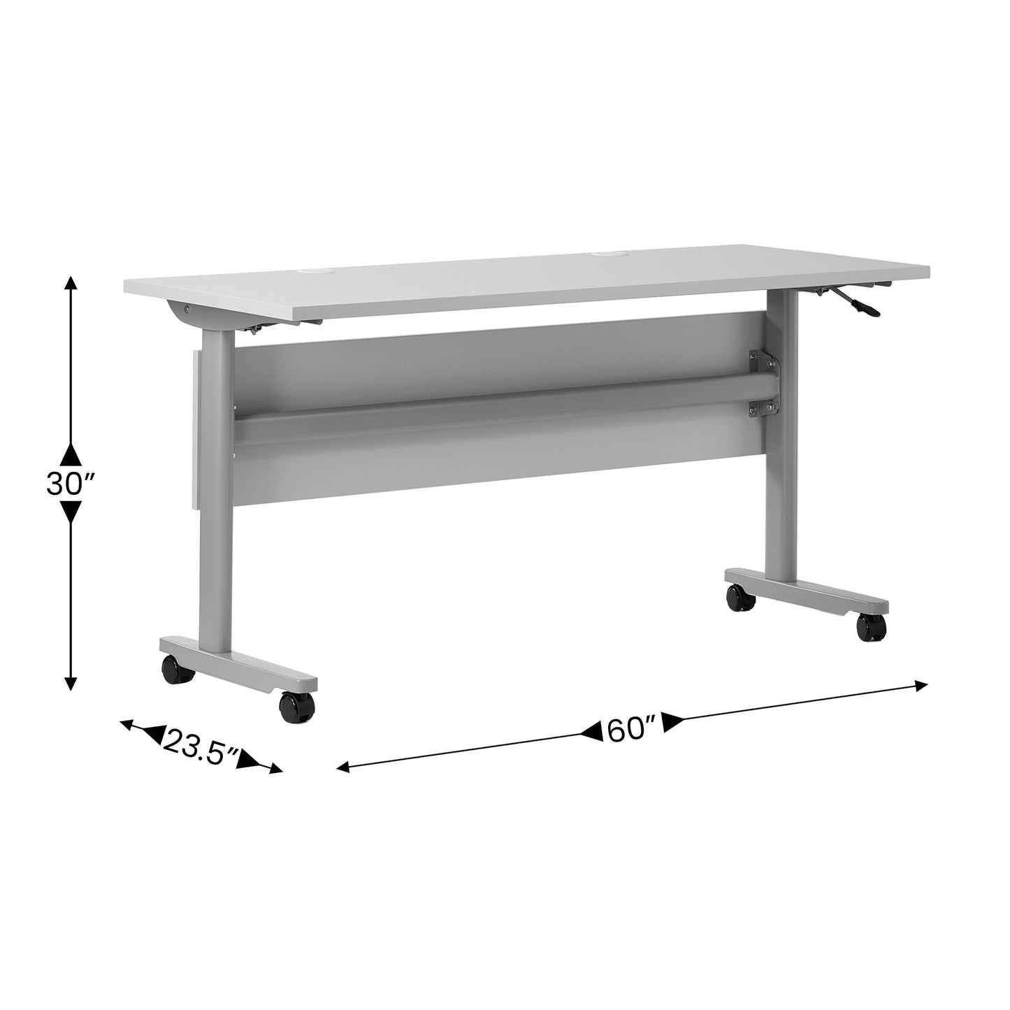 Palmer Commercial Grade Heavy-Duty Nesting Flip Training Table with T-Legs, Modesty Panel, Tabletop, and Frame