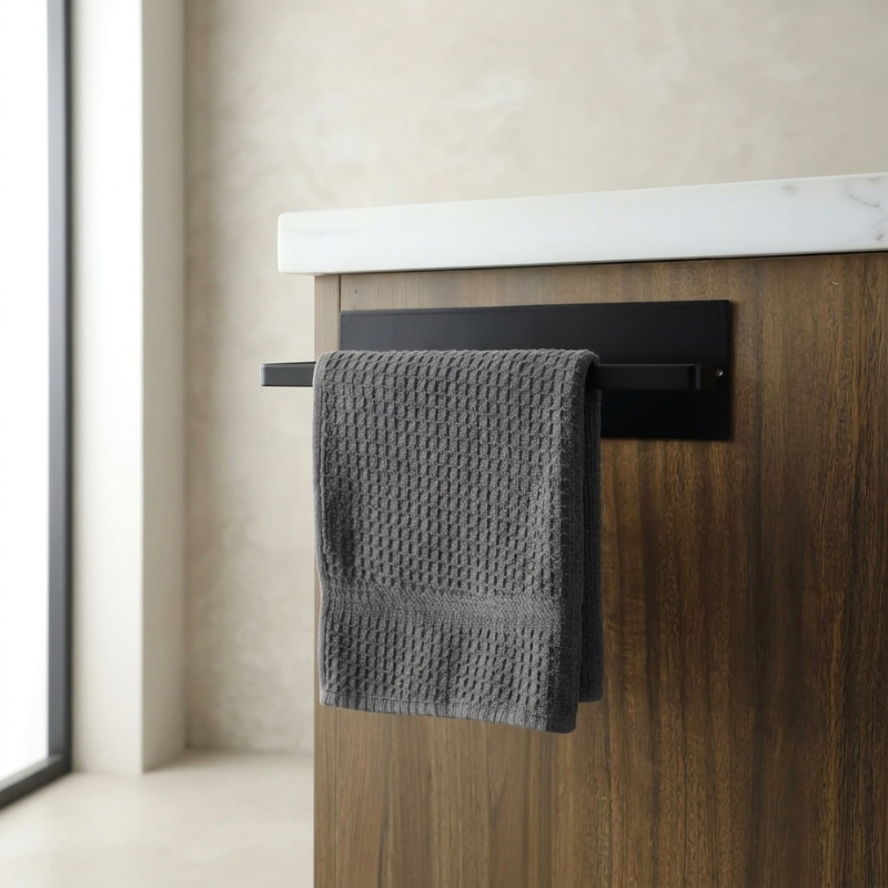 Wall Mounted Paper Towel Holder No Drill Adhesive Storage Rack