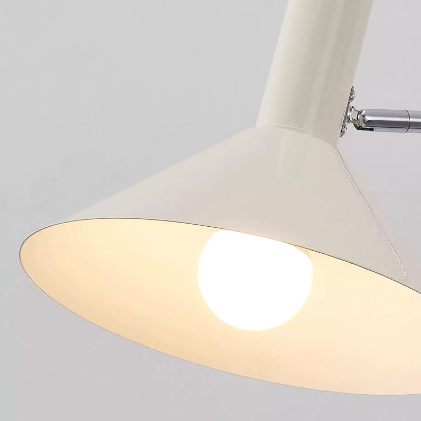 Adjustable Plug In Swing Arm Wall Light With Cone Shade