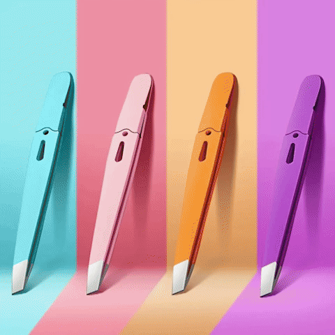 slanted stainless steel eyebrow tweezers