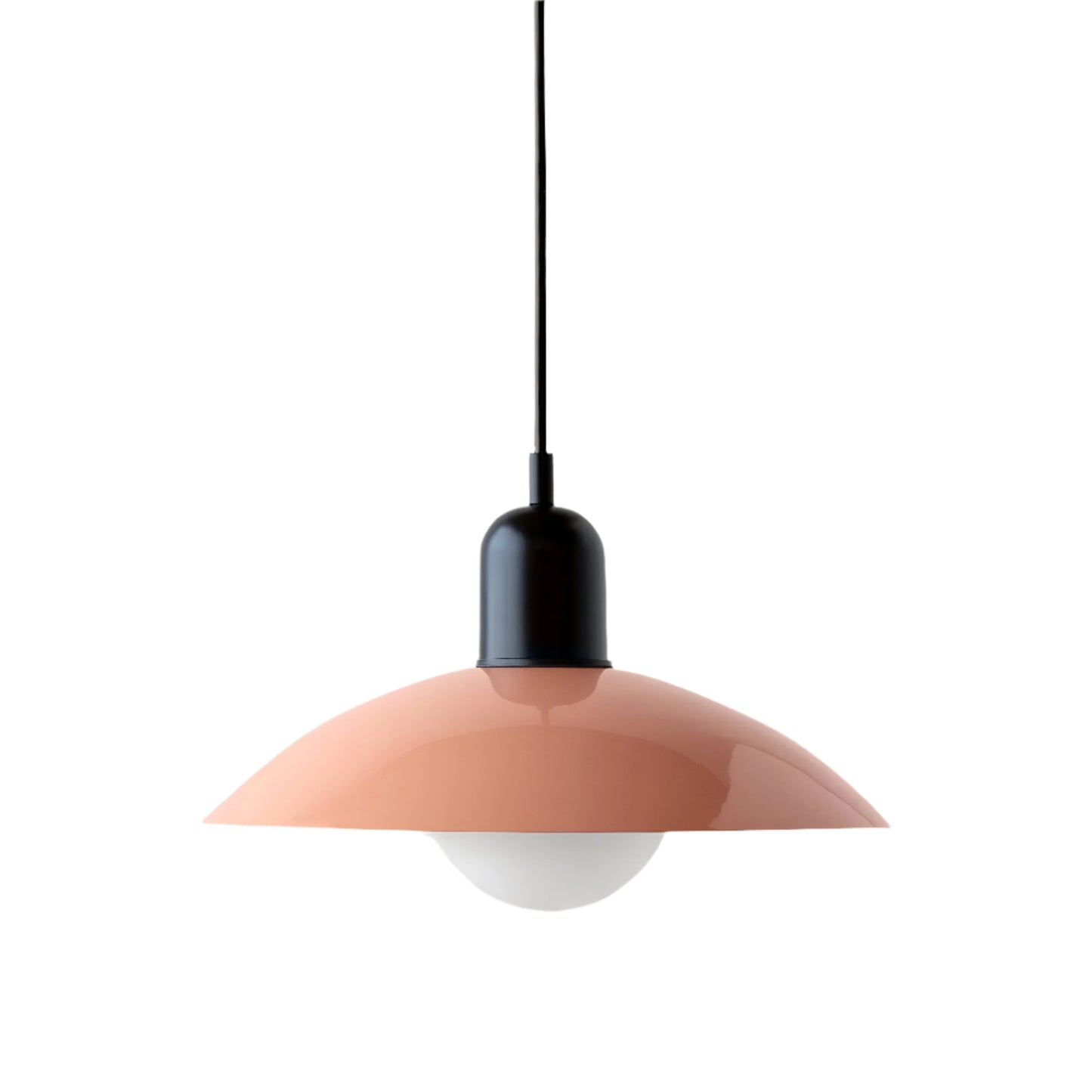 Bauhaus Minimalist Wrought Iron Pendant Light With Dome Shade