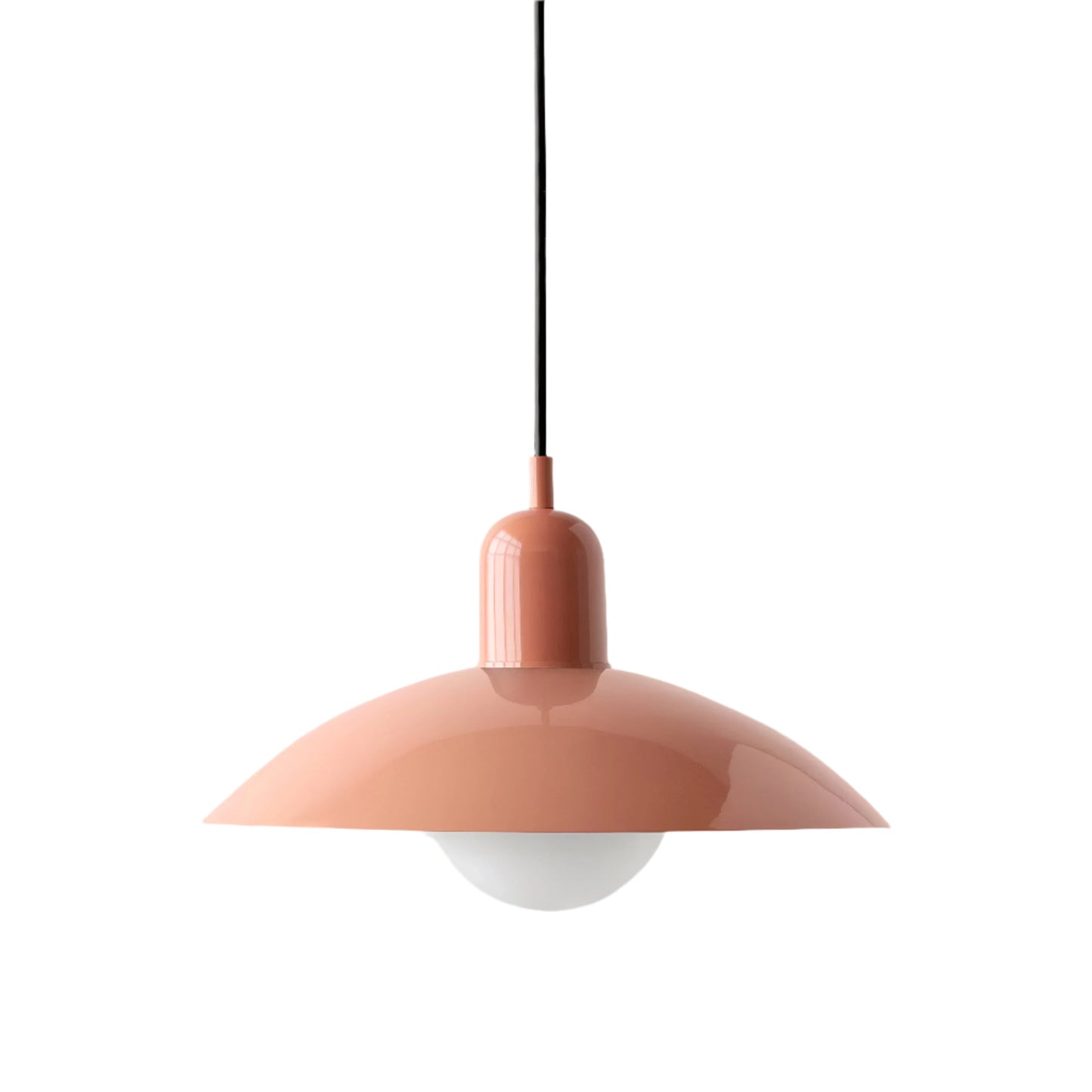 Bauhaus Minimalist Wrought Iron Pendant Light With Dome Shade
