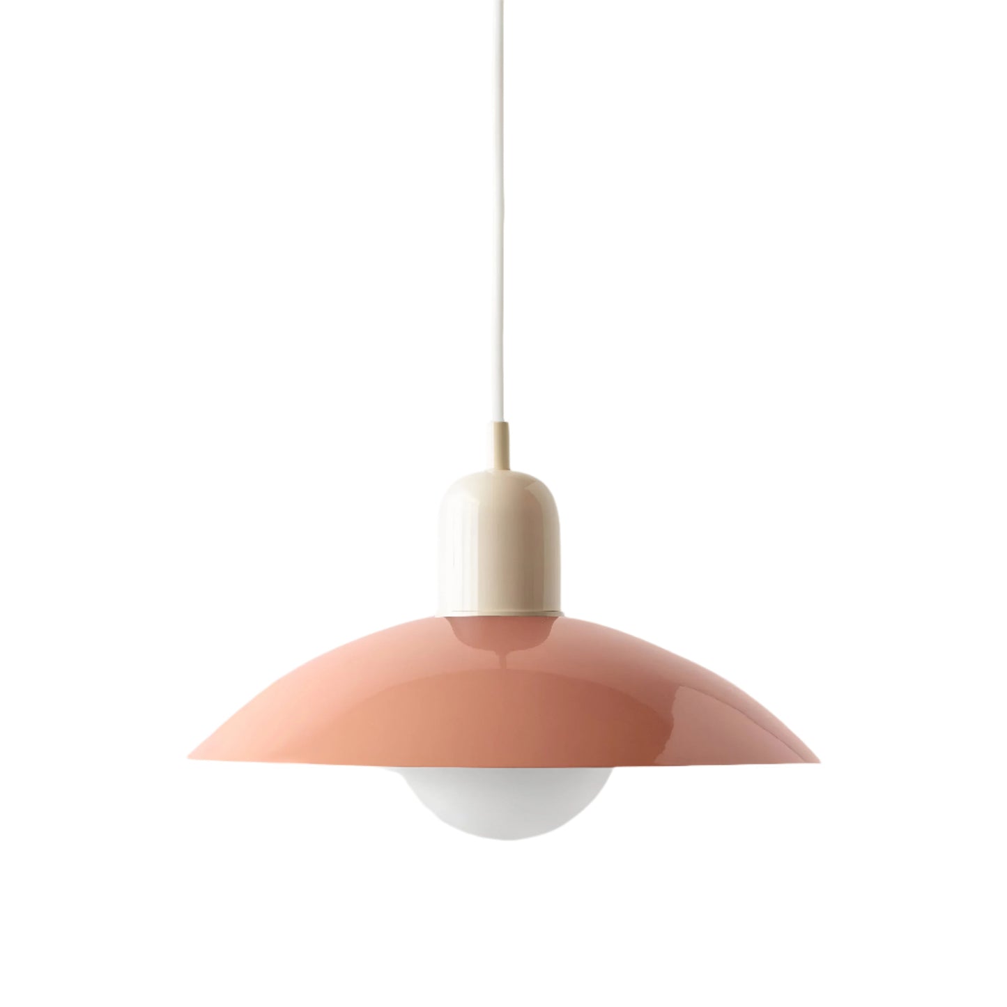 Bauhaus Minimalist Wrought Iron Pendant Light With Dome Shade