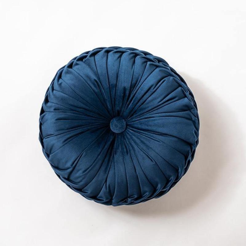 Decorative Pillow Velvet Round Frill Cushion
