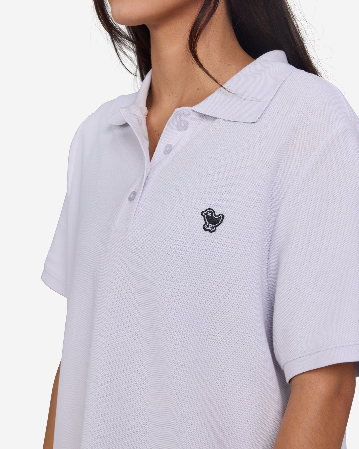 Waffle Knit Lilac Polo Dress