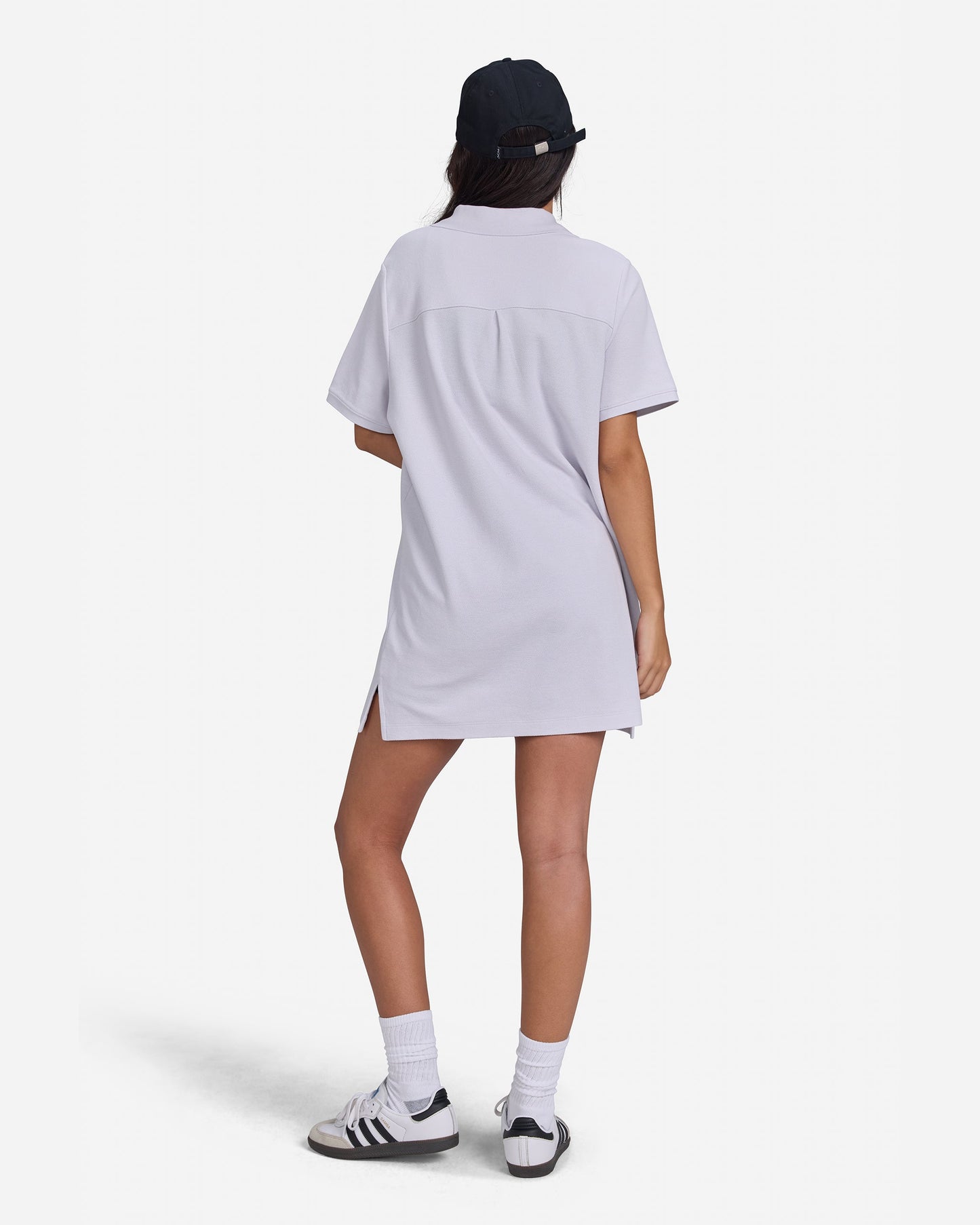 Waffle Knit Lilac Polo Dress